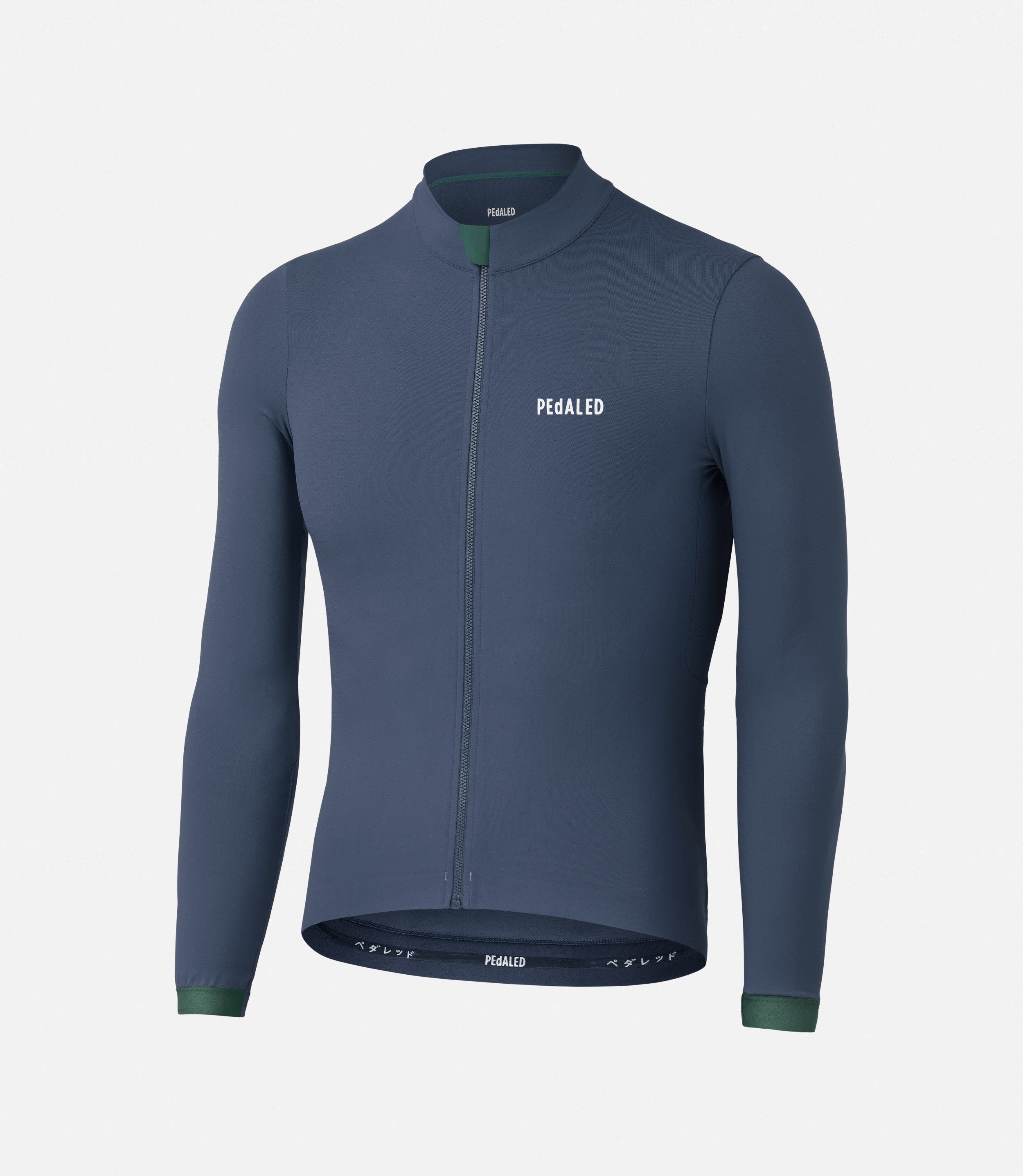 Long Sleeve Road Cycling Jersey Blue for Men PEdALED