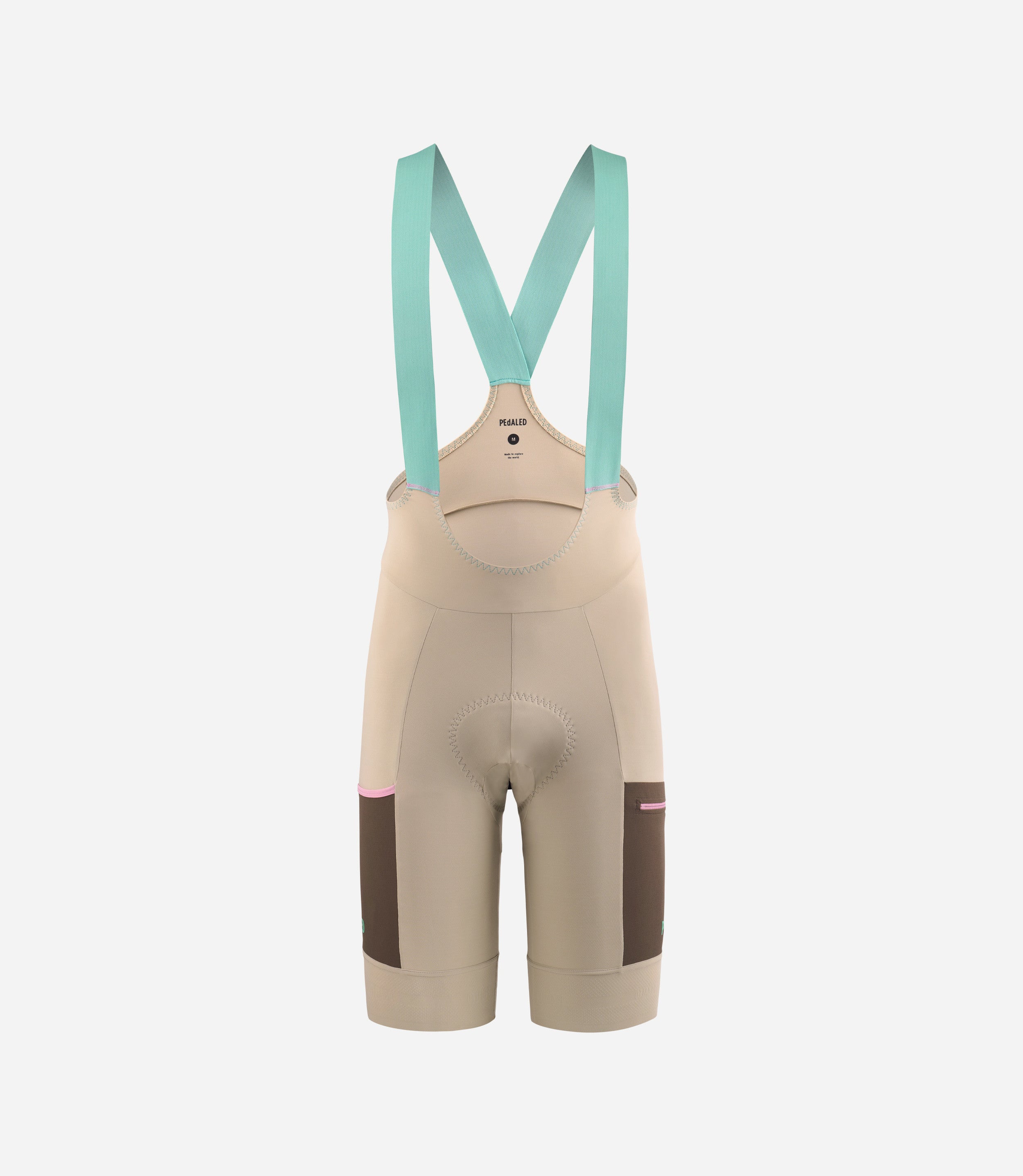 Summer Cycling Bib Shorts Beige for Men PEdALED