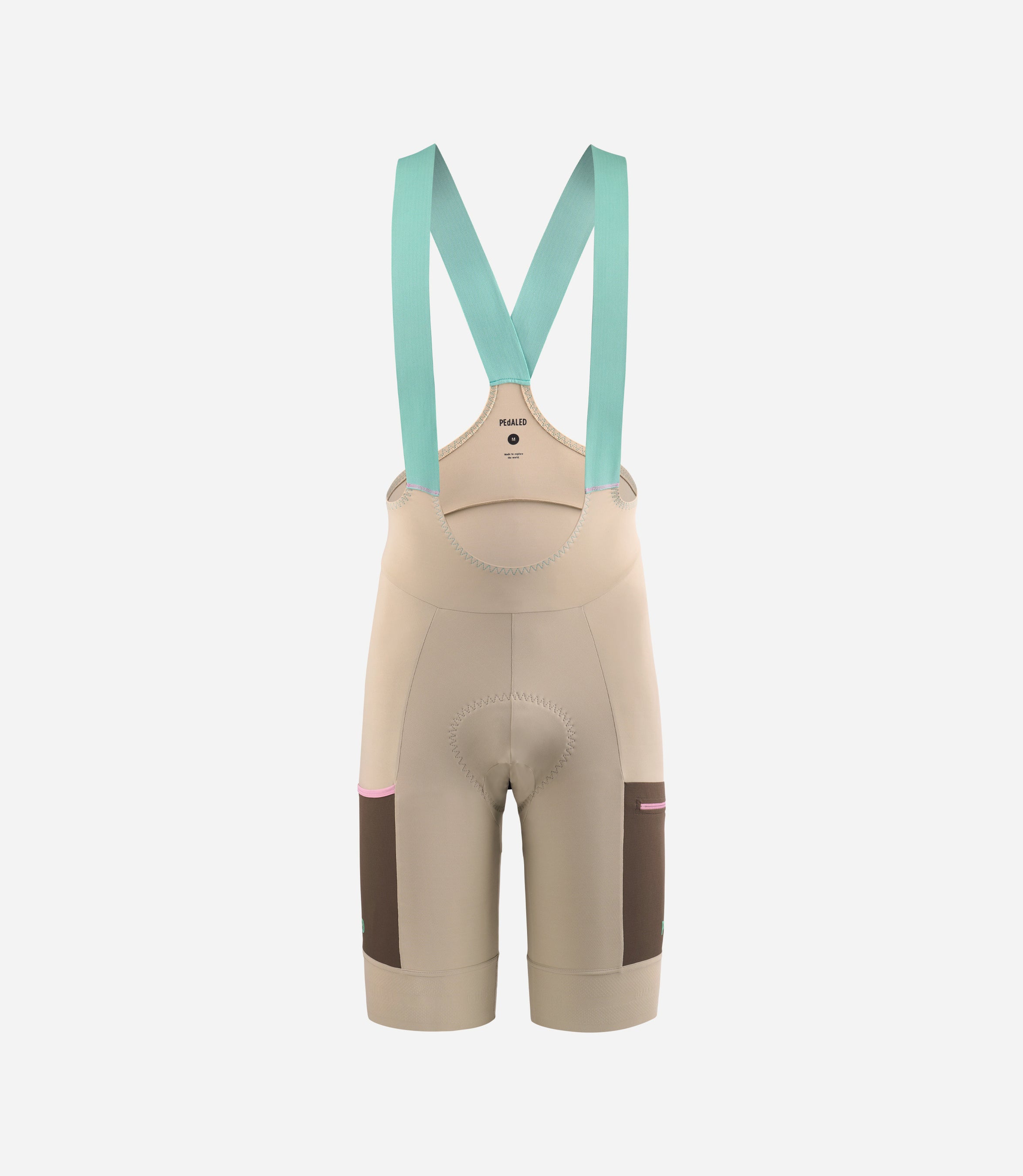 24SBBOD04PE_1_men bibshort cargo beige odyssey front pedaled