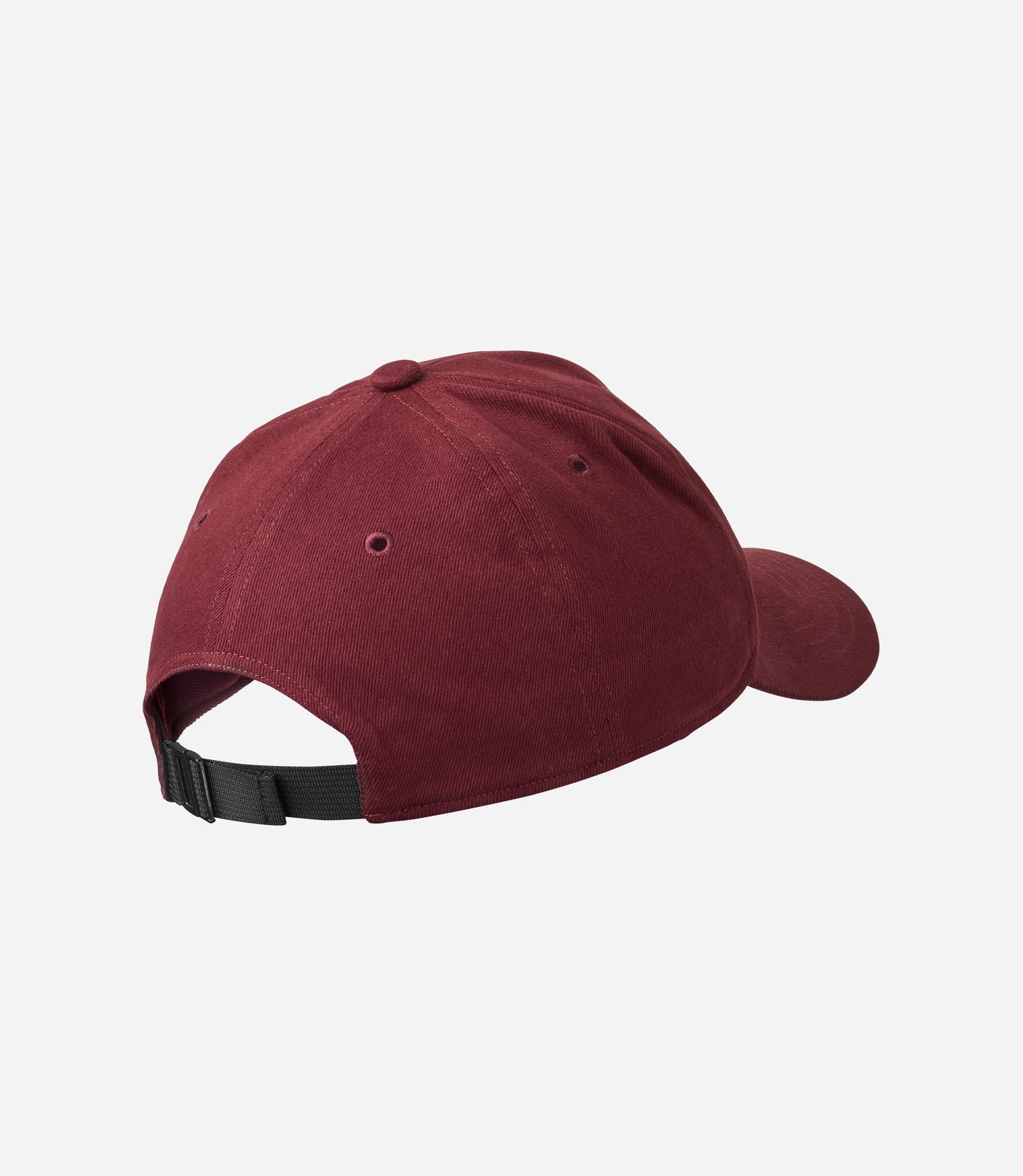 24SCALO26PE_2_cotton cap burgundy logo back pedaled