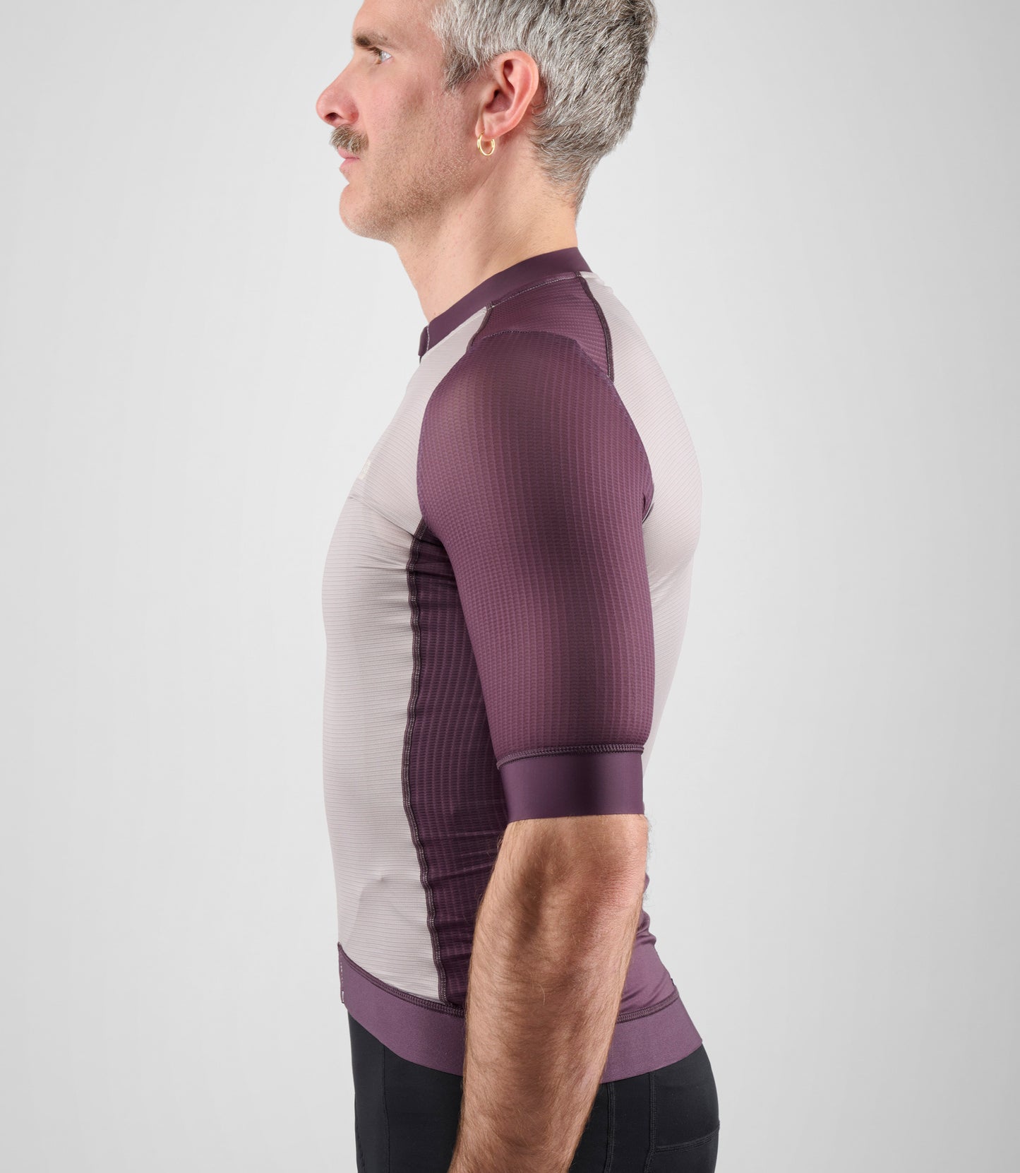 24SJSEL26PE_8_cycling jersey men light burgundy element side left pedaled