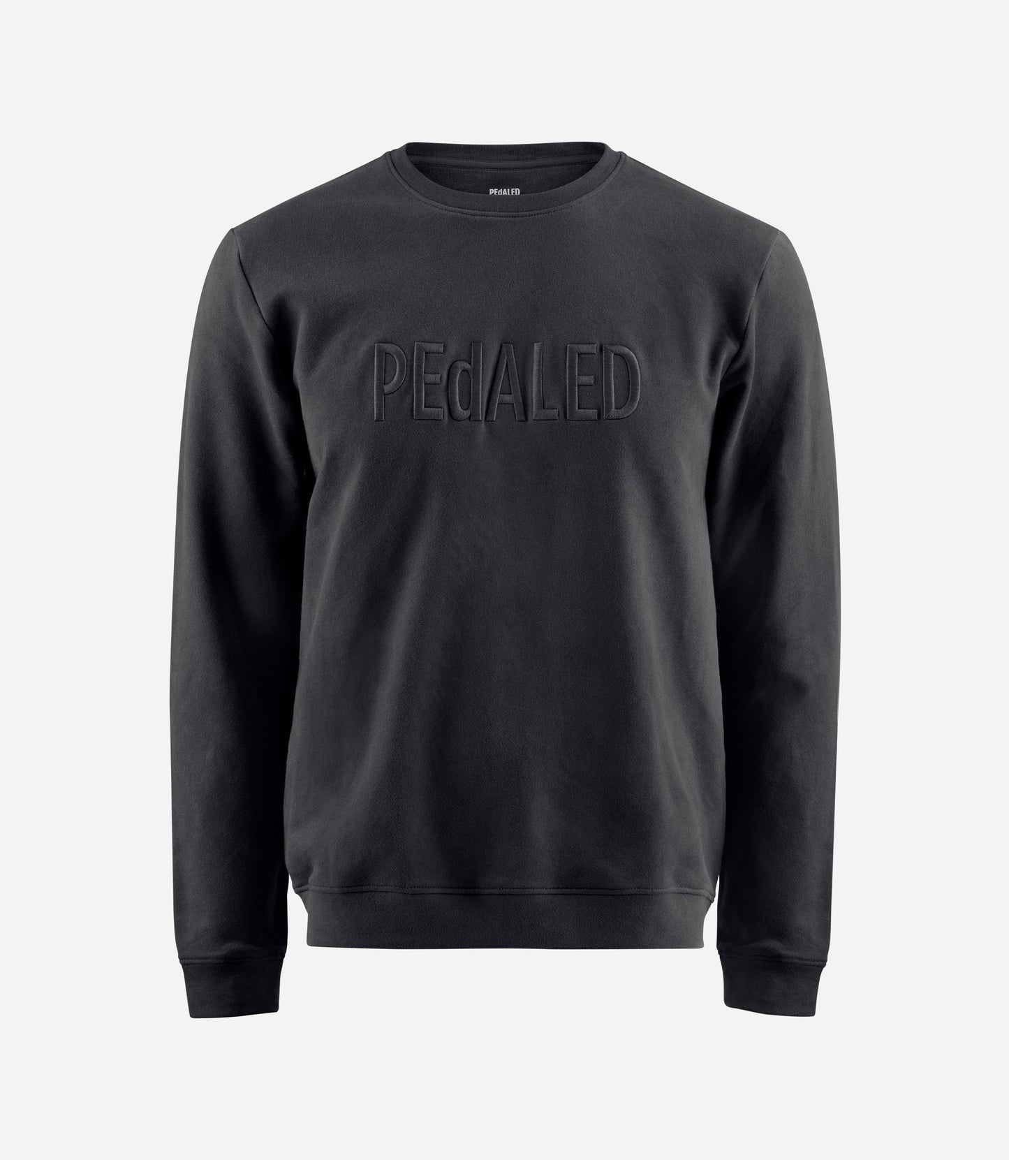 24SSWLO00PE_1_cotton sweatshirt black logo front pedaled