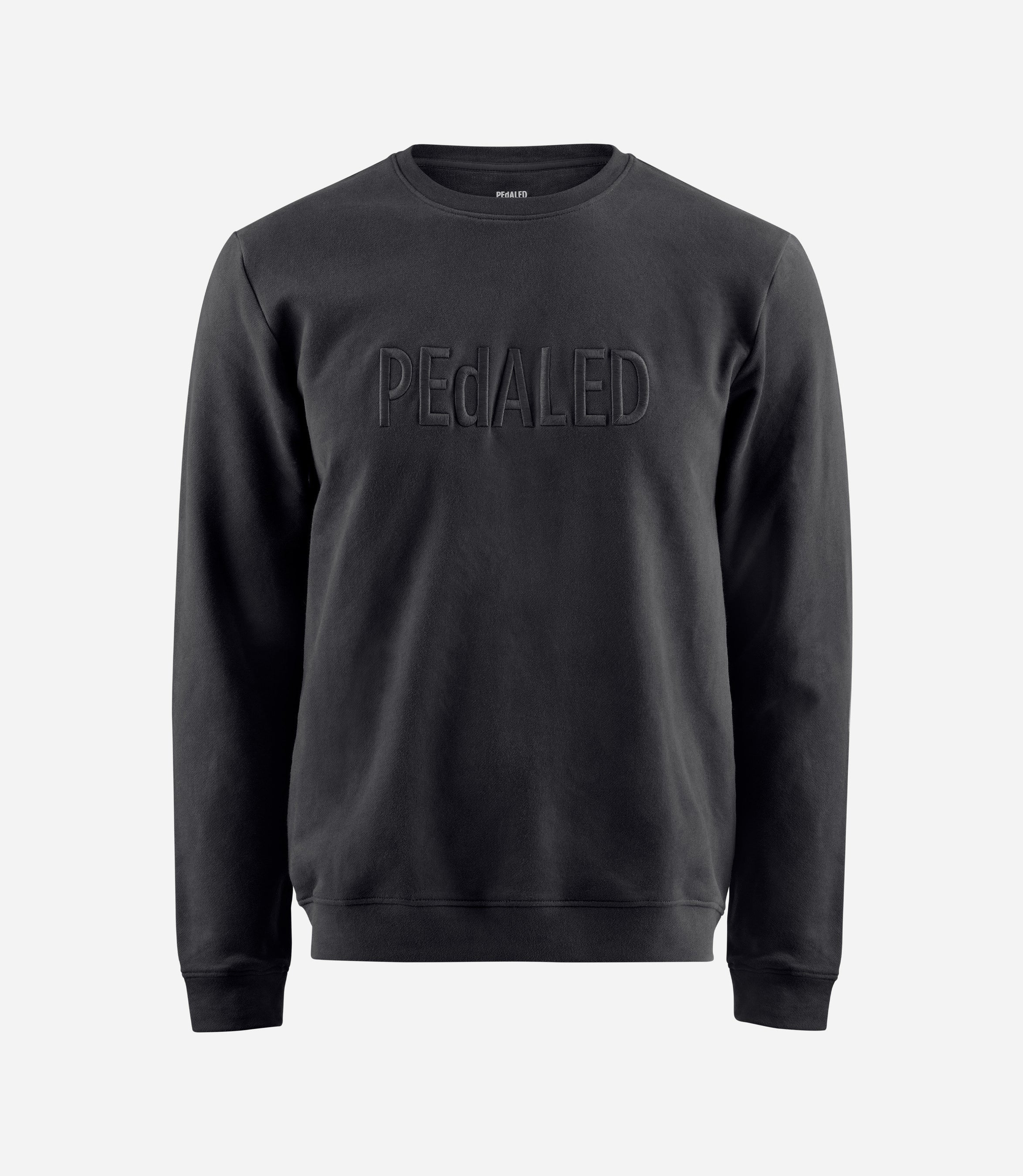 24SSWLO00PE_1_cotton sweatshirt black logo front pedaled