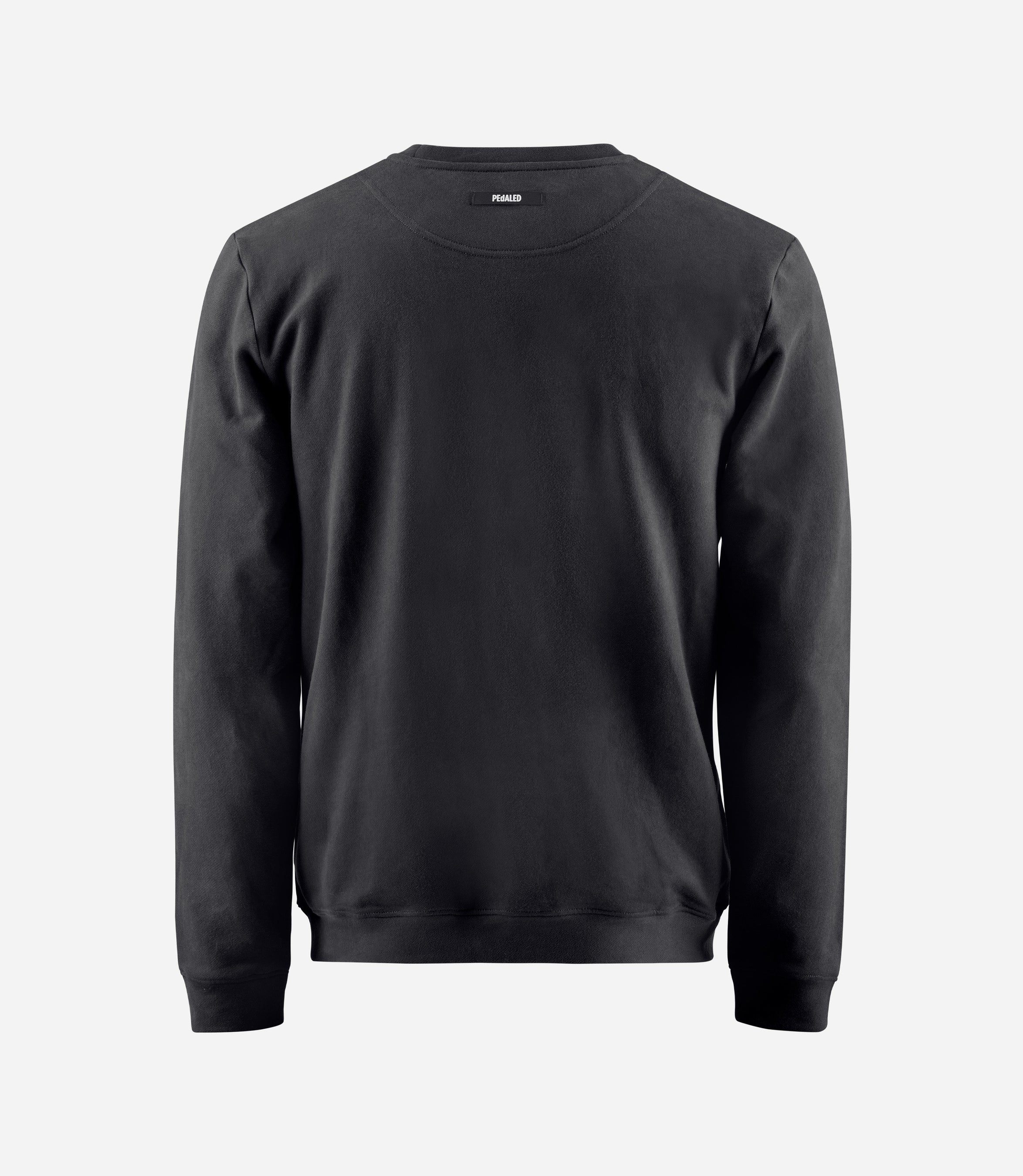 24SSWLO00PE_2_cotton sweatshirt black logo back pedaled