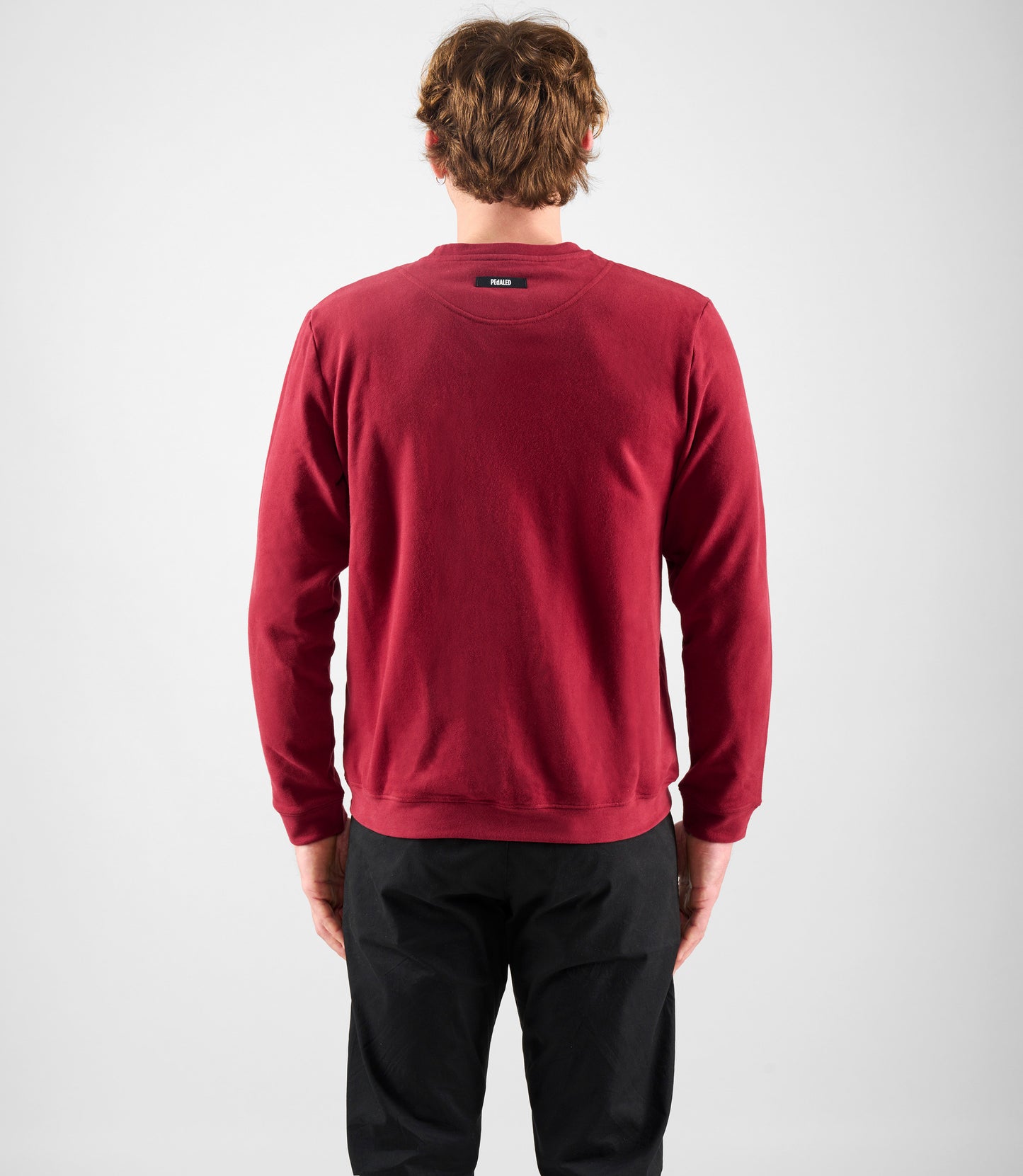 24SSWLO26PE_4_cotton sweatshirt burgundy logo total body back pedaled