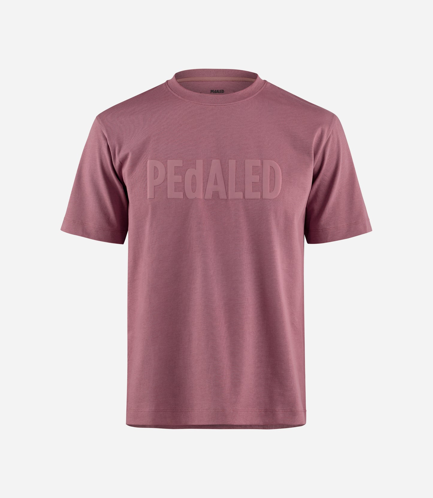 24STSLO26PE_1_cotton tshirt burgundy logo front pedaled