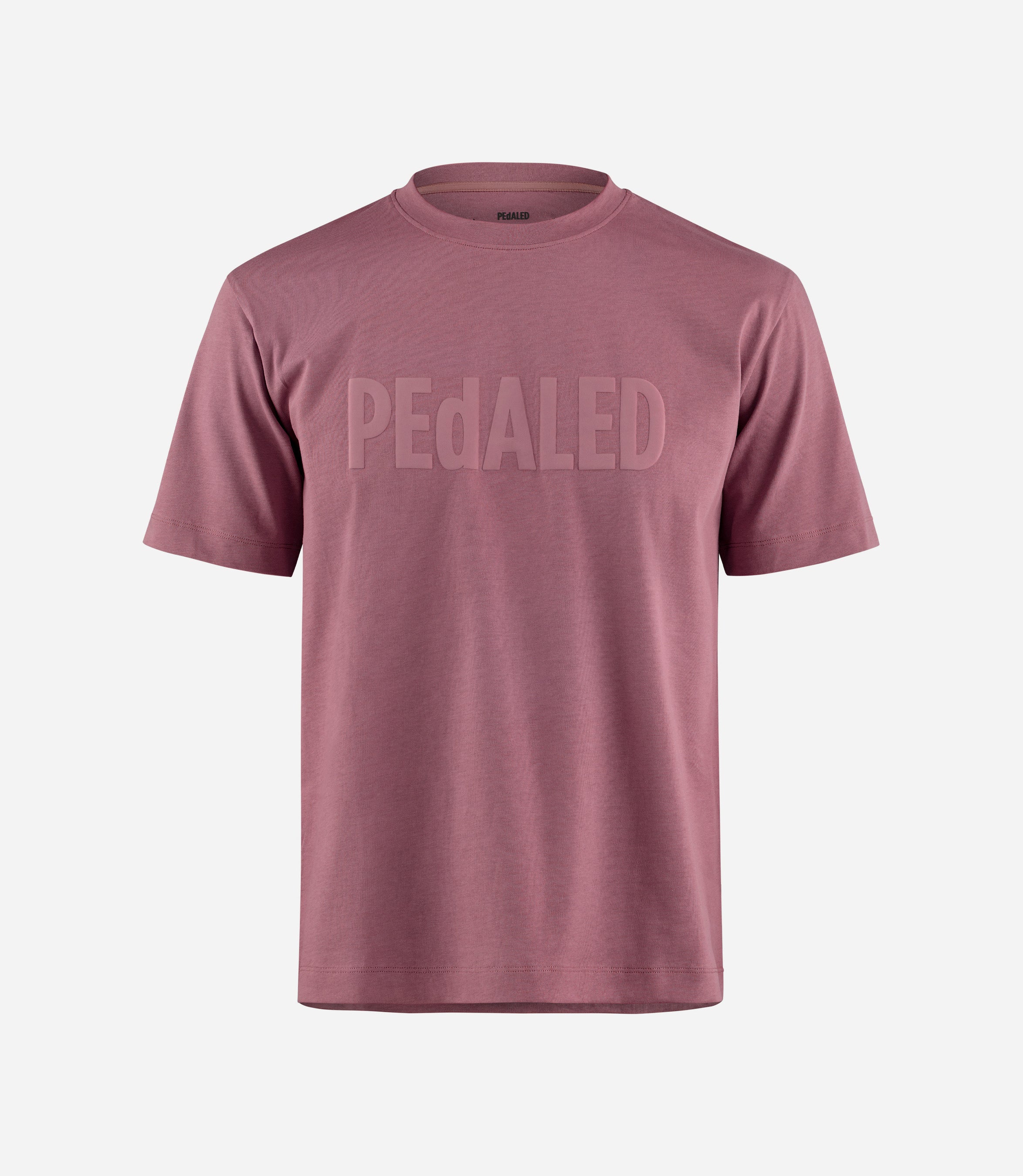 24STSLO26PE_1_cotton tshirt burgundy logo front pedaled