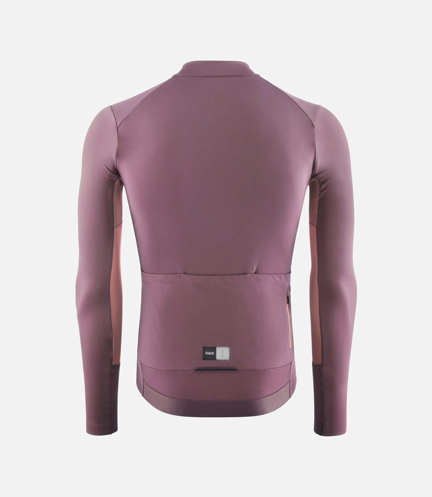 24WJSEL10PE_2_men cycling long sleeve jersey purple element back pedaled