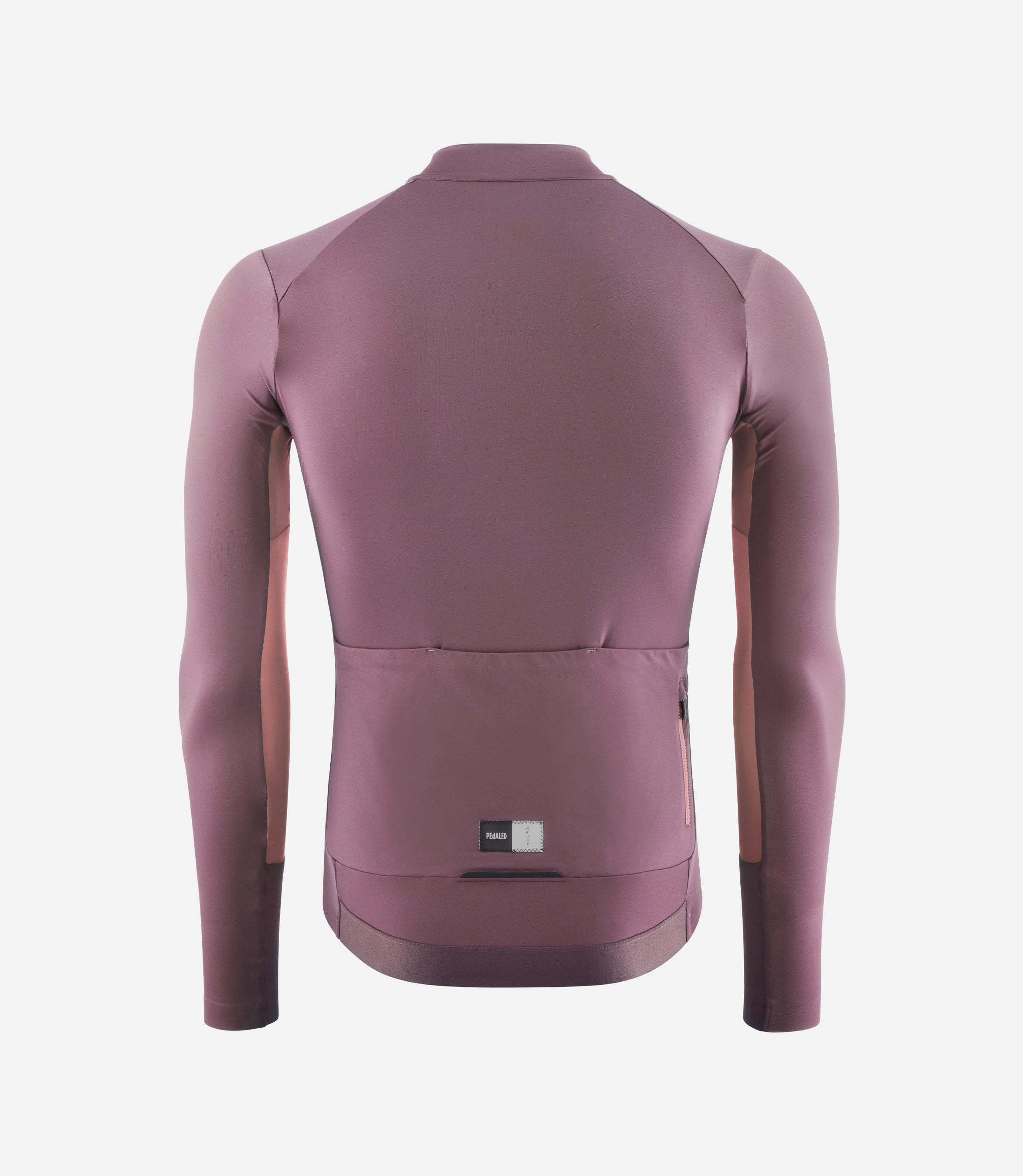 24WJSEL10PE_2_men cycling long sleeve jersey purple element back pedaled