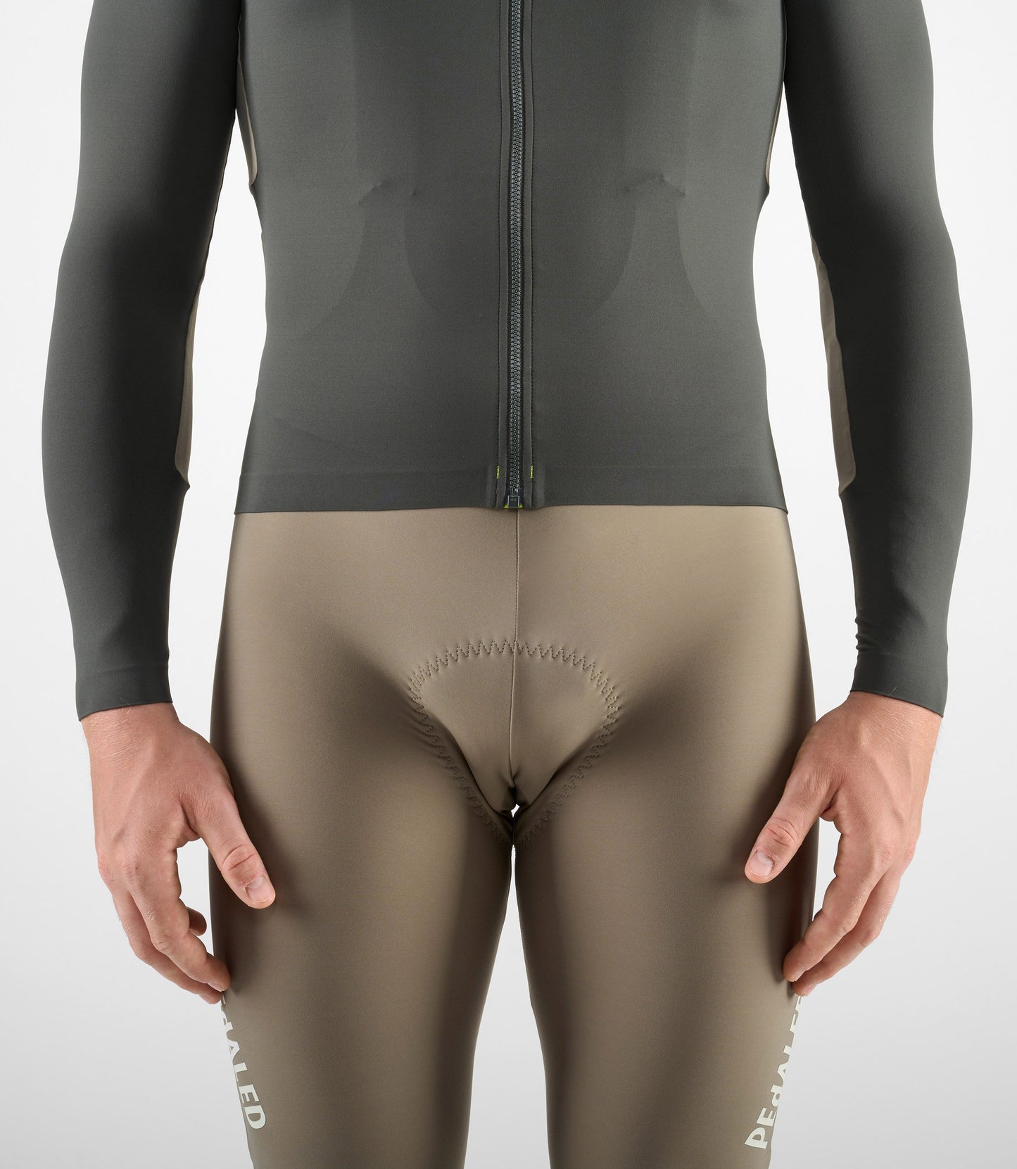 24WJSEL45PE_7_men cycling jersey long sleeve grey element front 2 pedaled