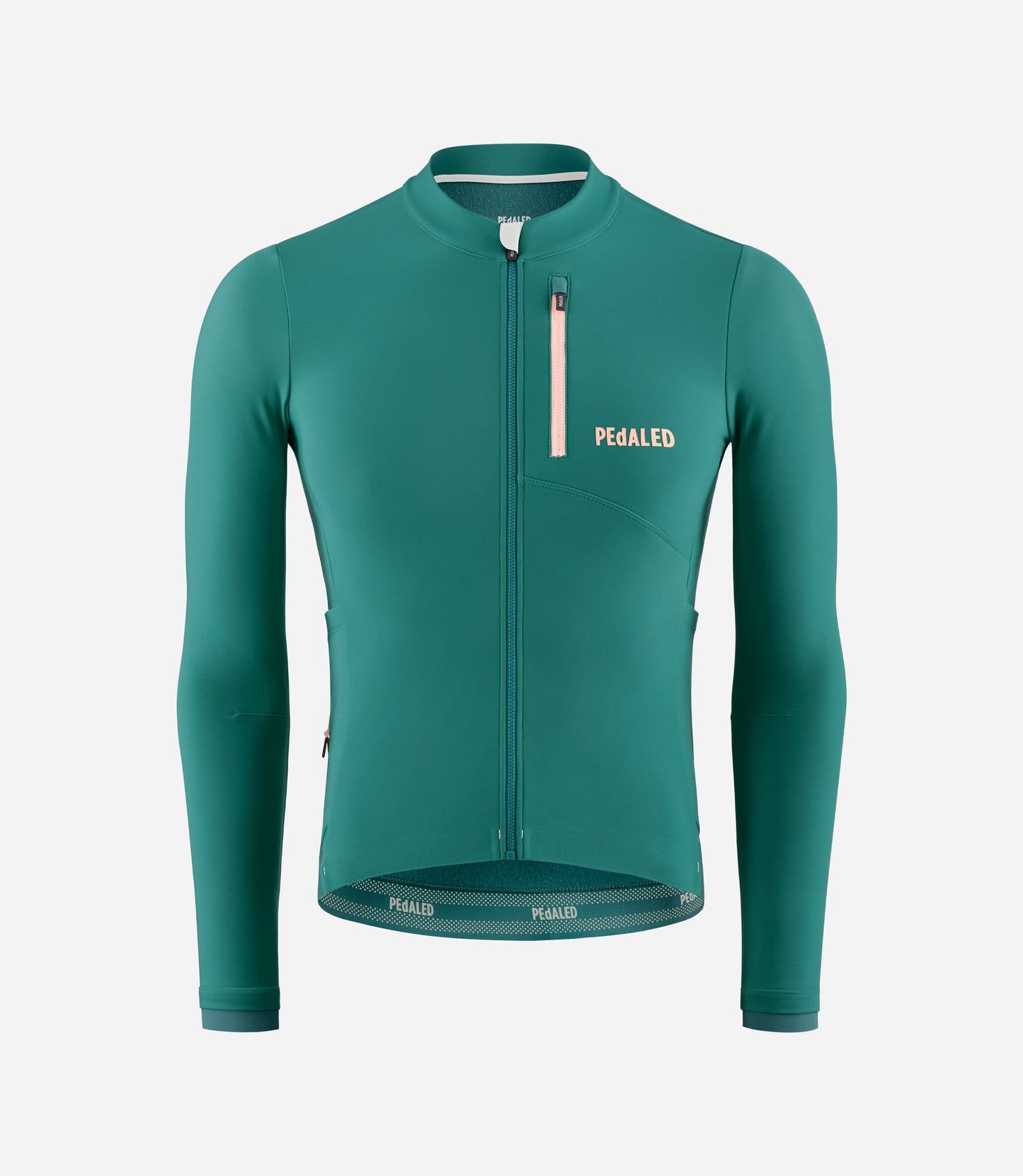 24WJSOD11PE_1_men cycling cargo long sleeve jersey green odyssey front pedaled