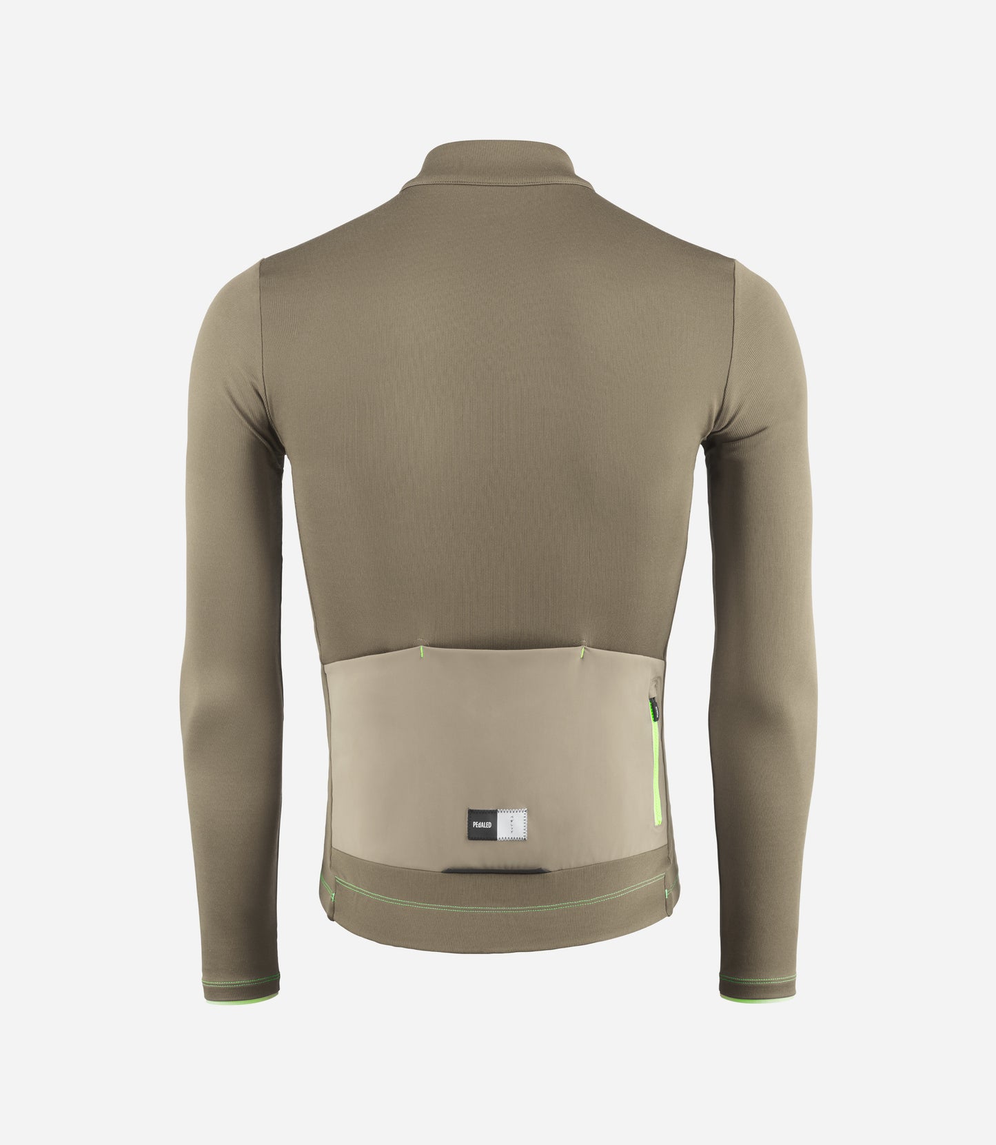 24WMJEL02PE_2_men cycling merino long sleeve jersey grey element back pedaled