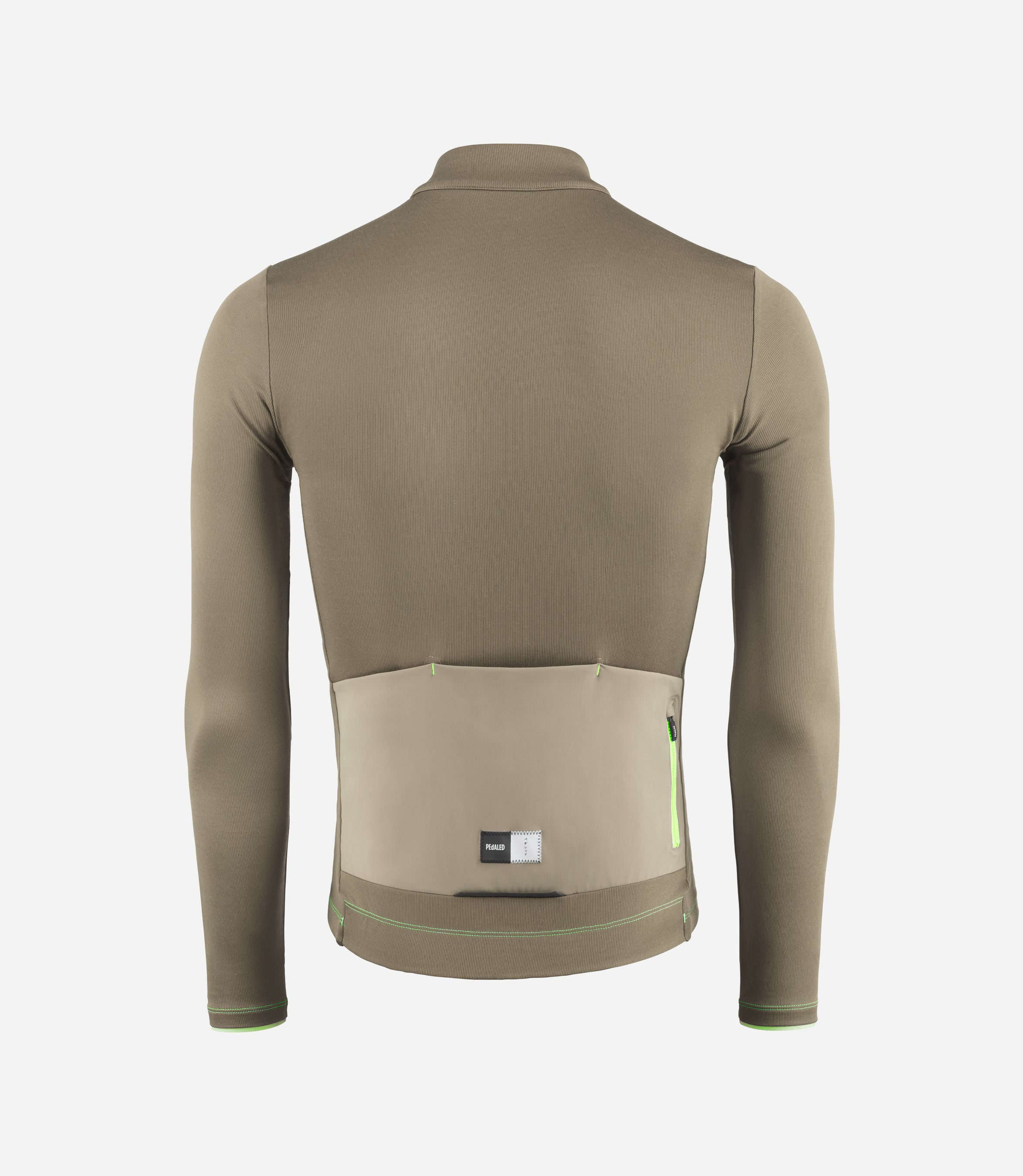 24WMJEL02PE_2_men cycling merino long sleeve jersey grey element back pedaled