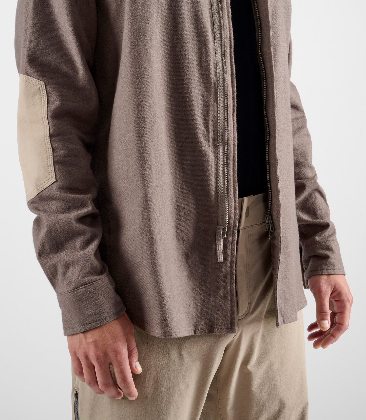 24WSTJA14PE_7_men cycling shirt brown jary front open pedaled