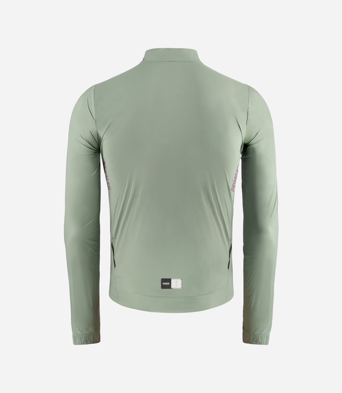 24WWJEL11PE_2_men cycling jacket waterproof green element back pedaled