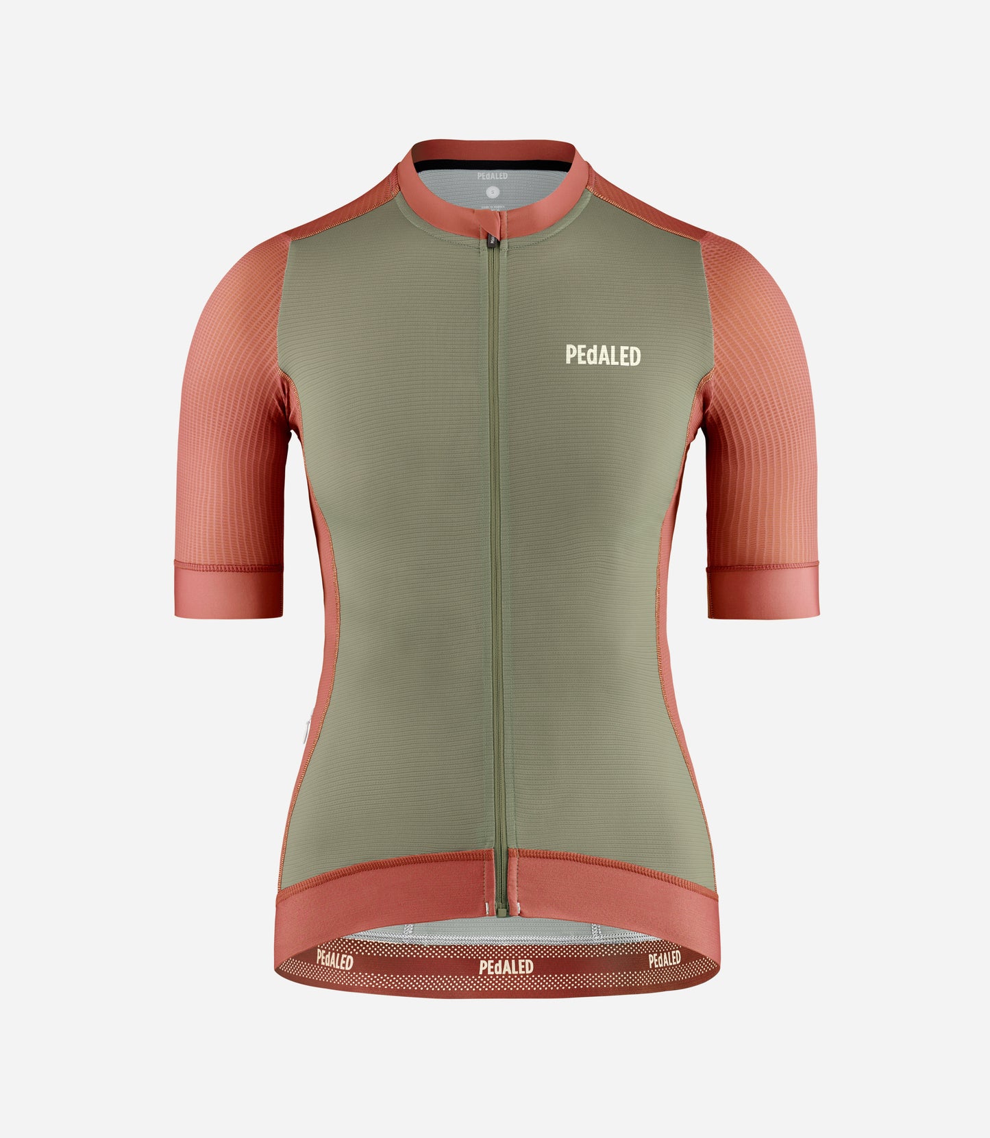 W4SJSEL52PE_1_women cycling jersey brick red element front pedaled