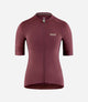 W4SLJEL26PE_1_women cycling lightweight jersey burgundy element front pedaled
