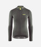 W4WJSEL45PE_1_women cycling long sleeve jersey dark grey element front pedaled