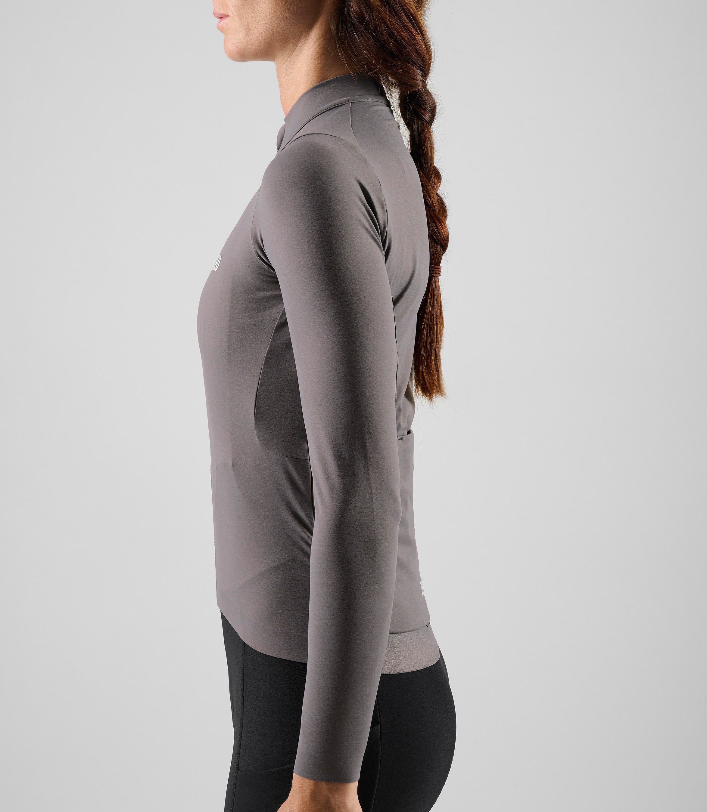 W5WJSEL02PE_6_women cycling jersey long sleeve grey element side pedaled