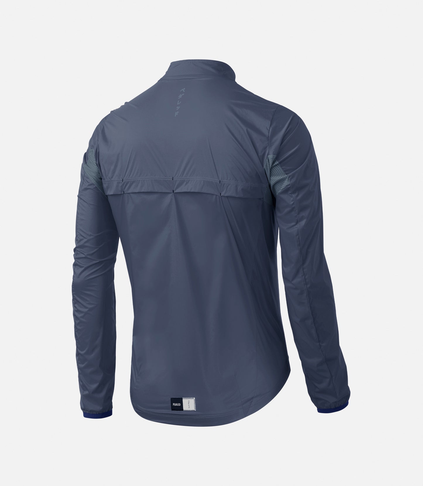 22SJKMI64PE_2_men cycling jacket windproof blue mirai back pedaled