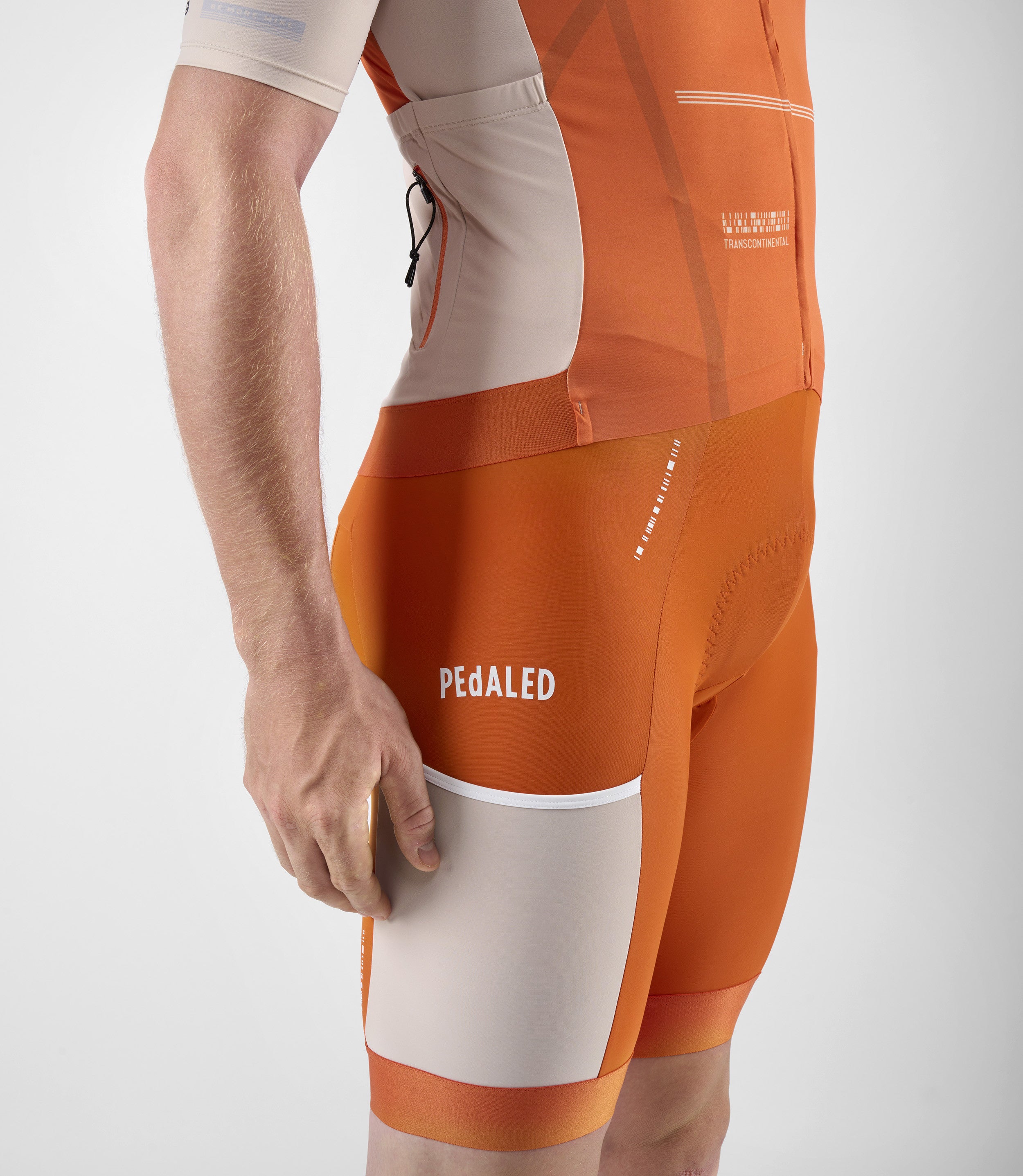 Transcontinental Bib Shorts Orange for Men PEdALED