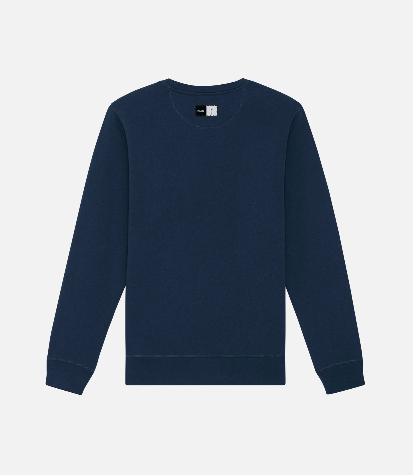 23SSWLO05PE_8_cotton sweatshirt navy logo back pedaled