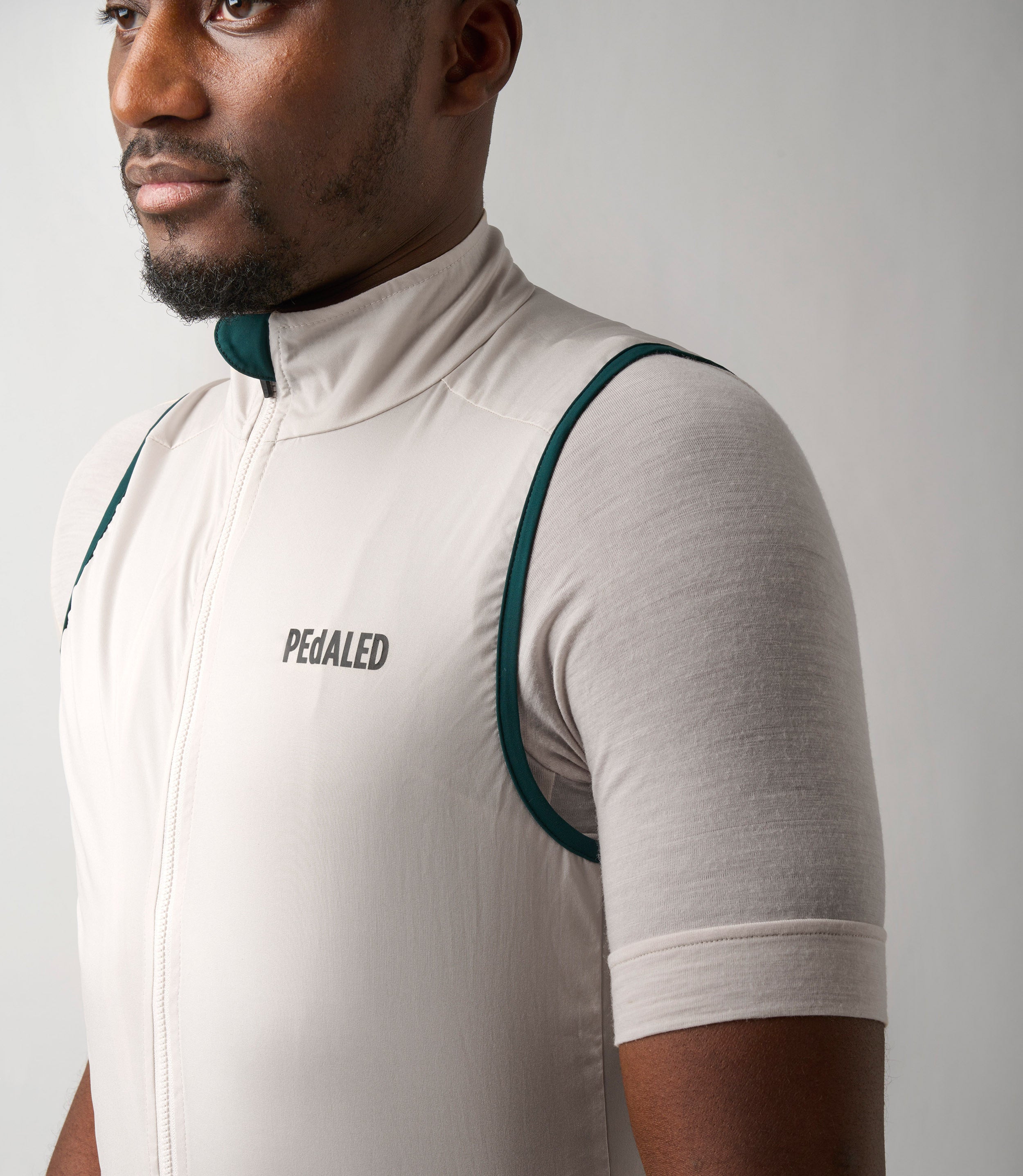 Windproof Bike Cycling Vest White for Men PEdALED