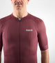 24SLJEL26PE_3_cycling jersey lightweight men dark red element front pedaled