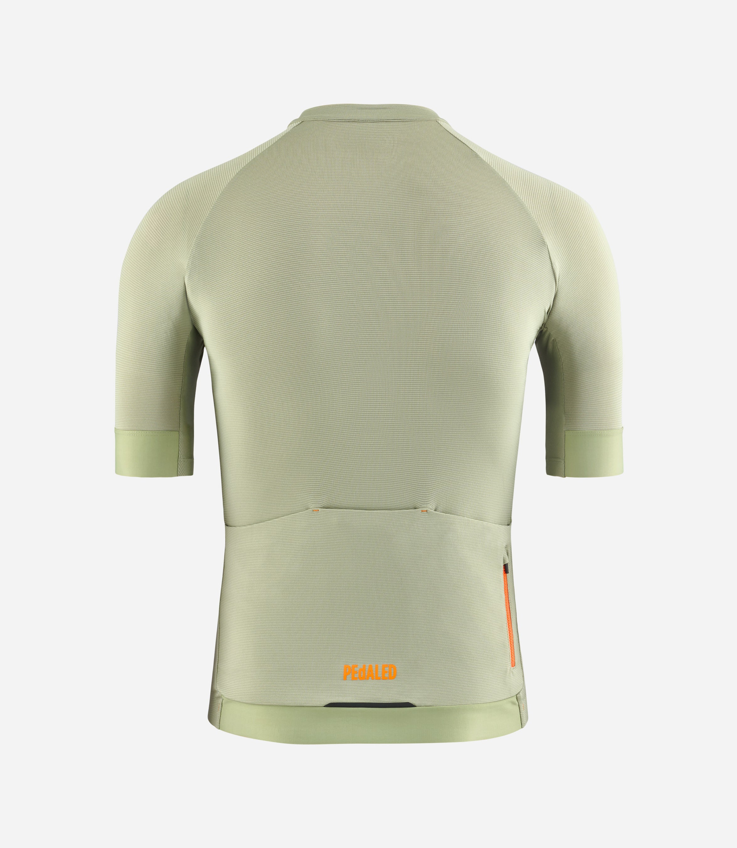 24SLJEL62PE_2_men cycling lightweight jersey olive green element back pedaled