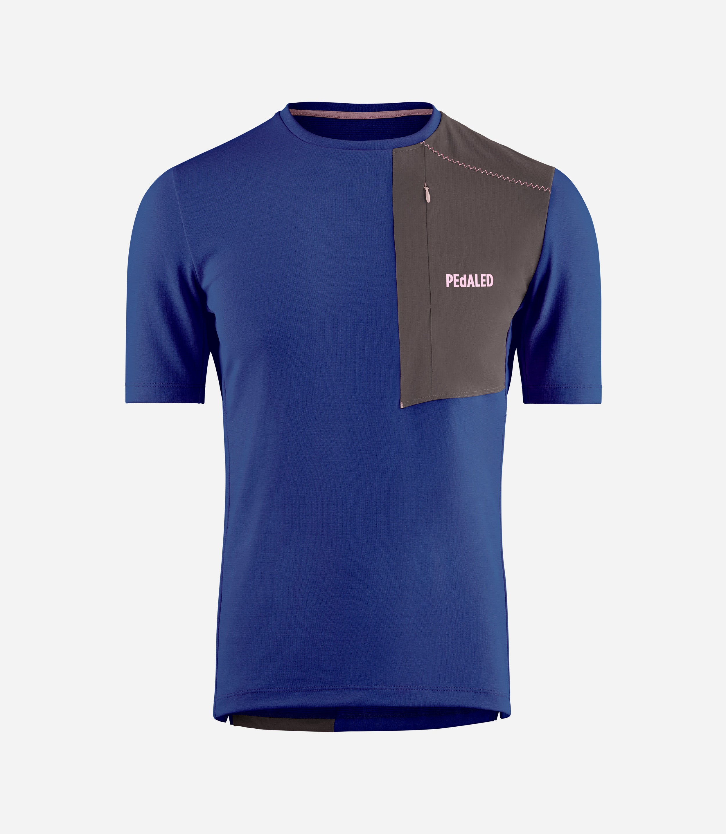 Merino Short Sleeve Cycling T Shirt Blue for Men PEdALED