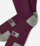 24SSSEL26PE_2_cycling socks burgundy element detail pedaled