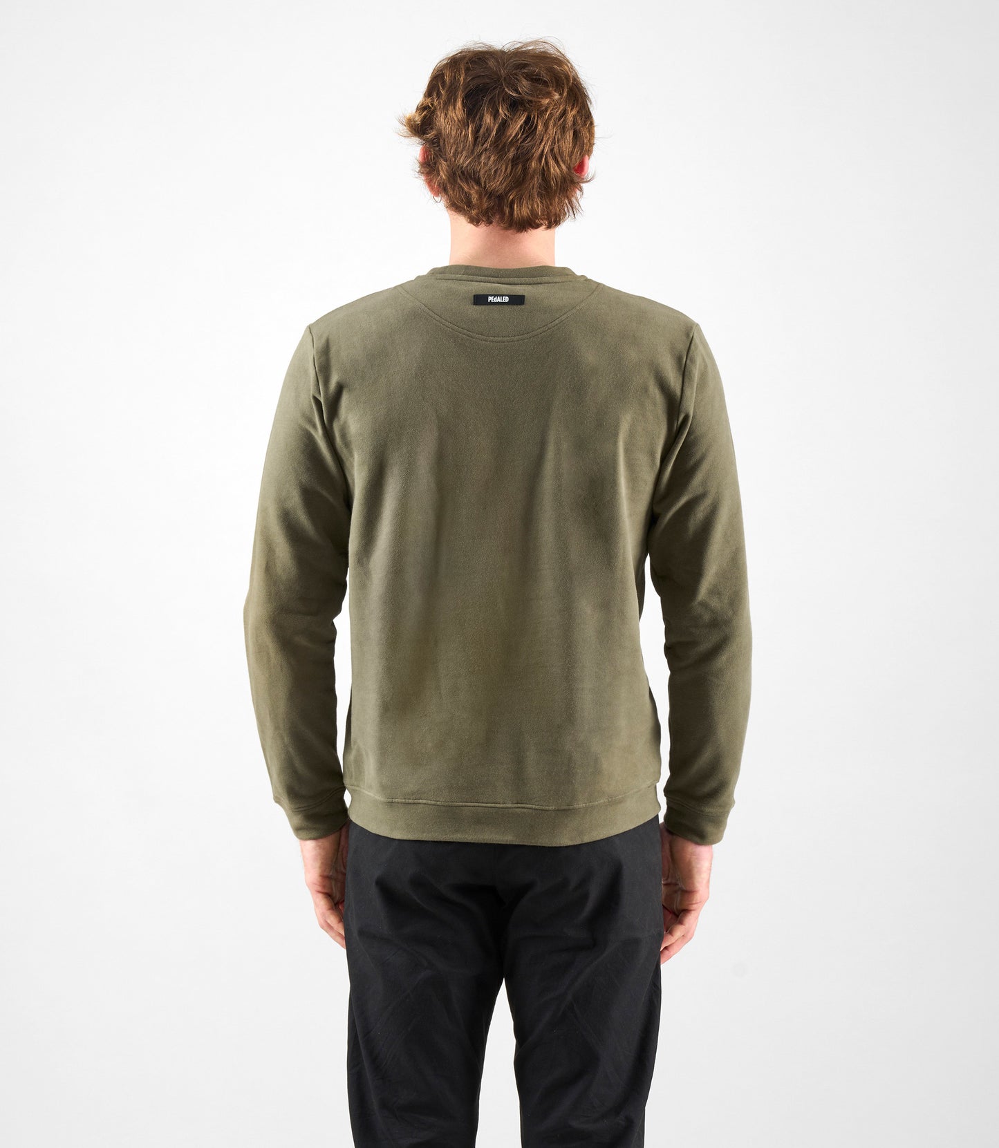 24SSWLO62PE_4_cotton sweatshirt green logo total body back pedaled