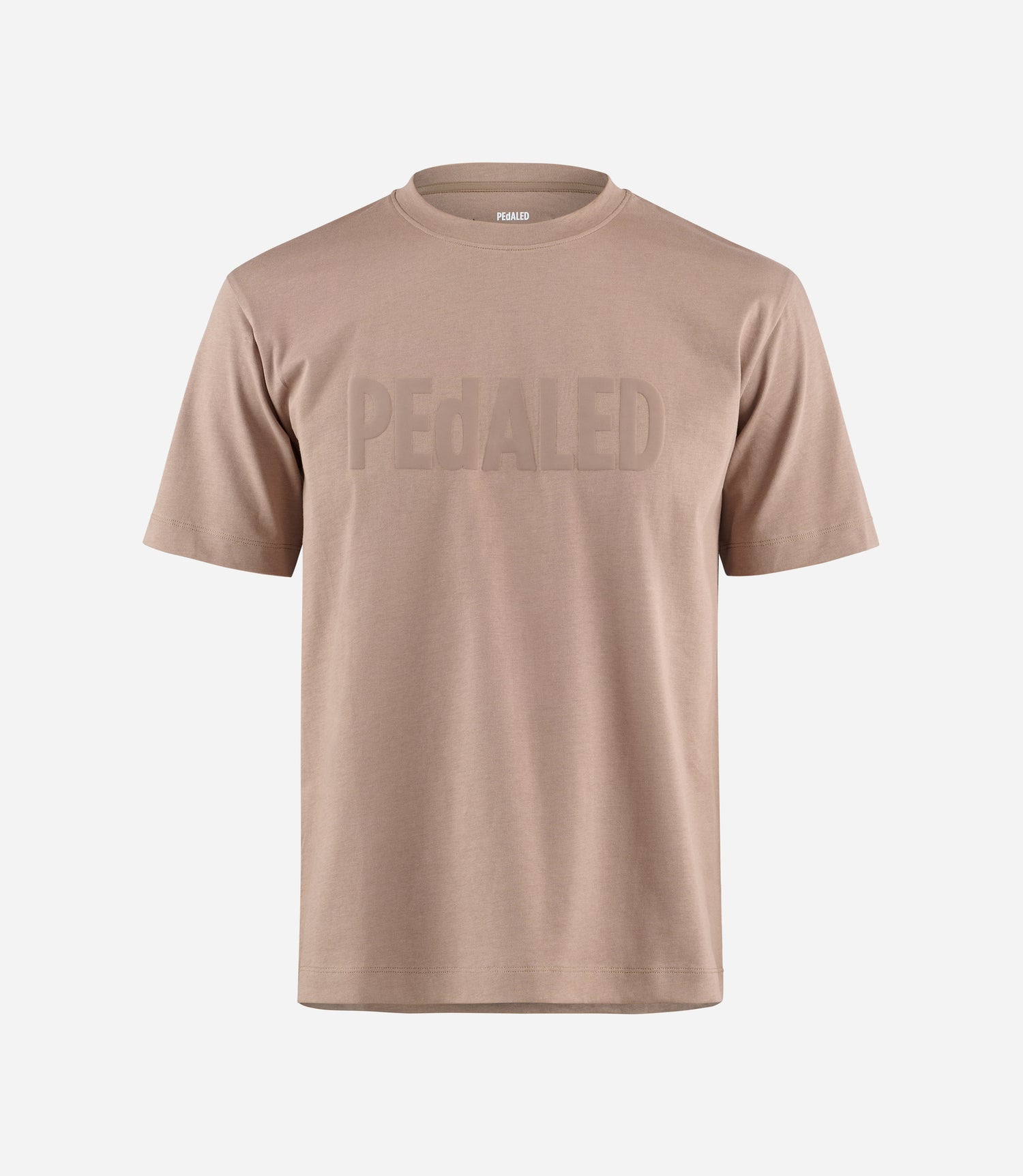 24STSLO16PE_1_cotton tshirt light grey logo front pedaled