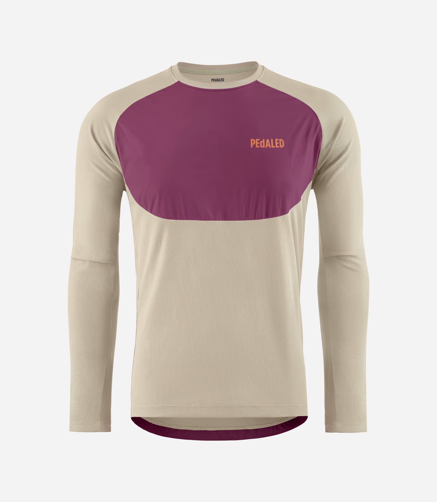 24STSYA04PE_1_men mtb longsleeve tee powerdry yama beige front pedaled