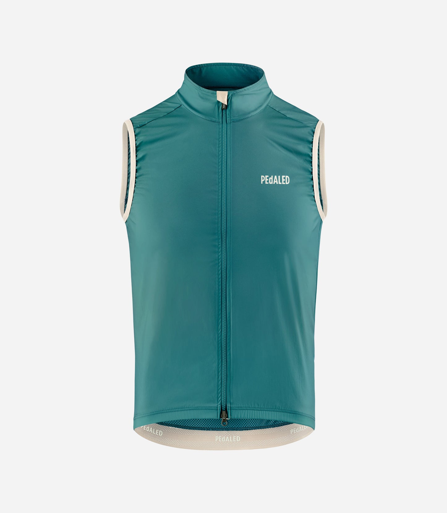 24SVEEL18PE_1_men cycling vest windproof teal element front pedaled