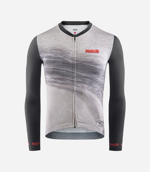 Black cycling jersey long sleeve outlet