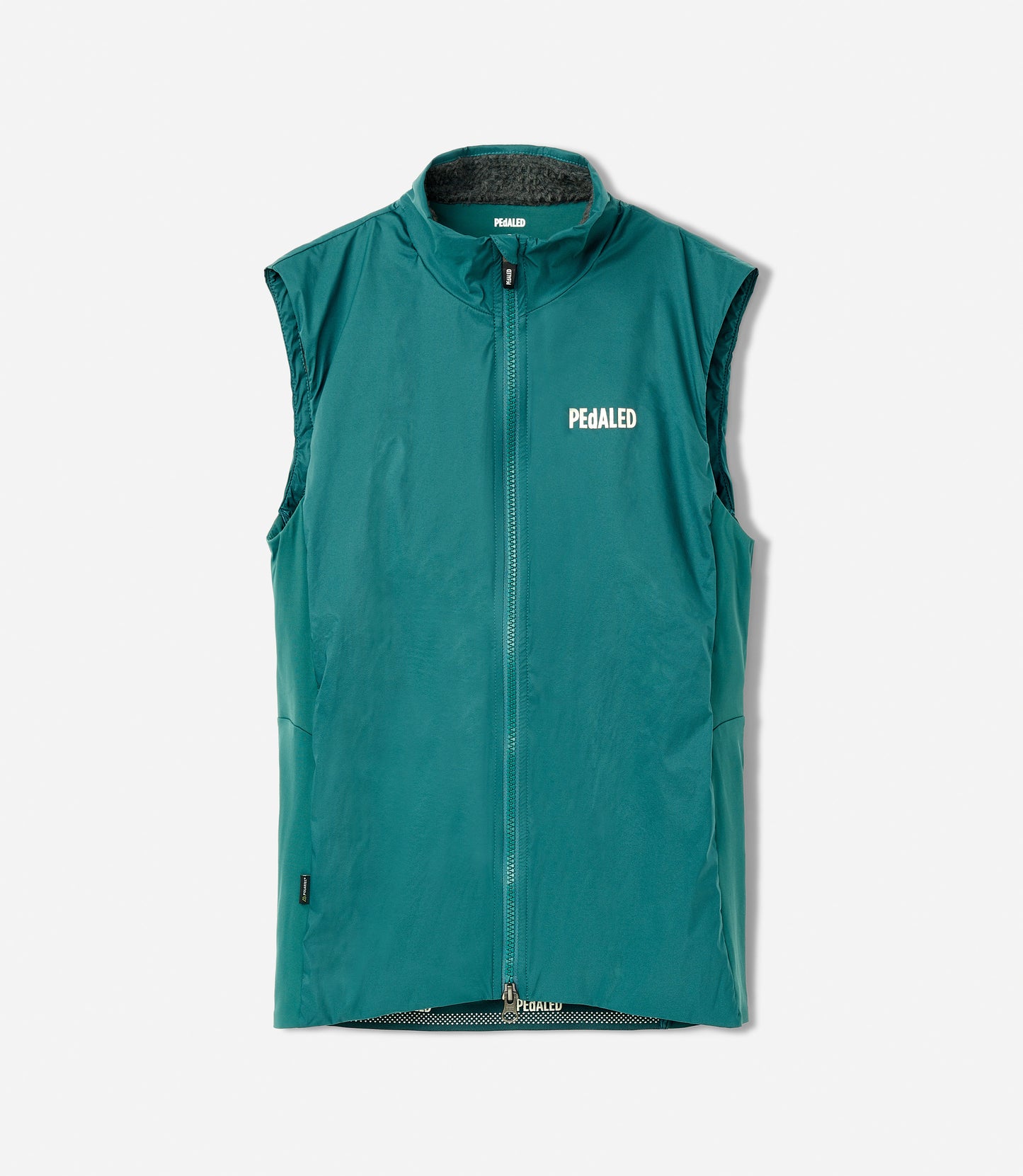 25WAVEL18PE_1_men cycling insulated vest teal polartec element front pedaled