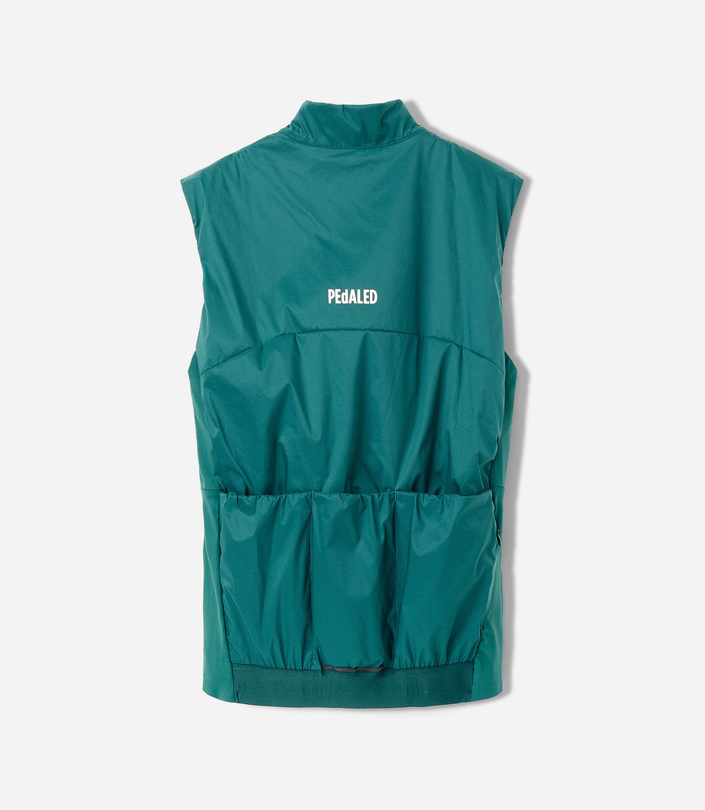 25WAVEL18PE_2_men cycling insulated vest teal polartec element back pedaled