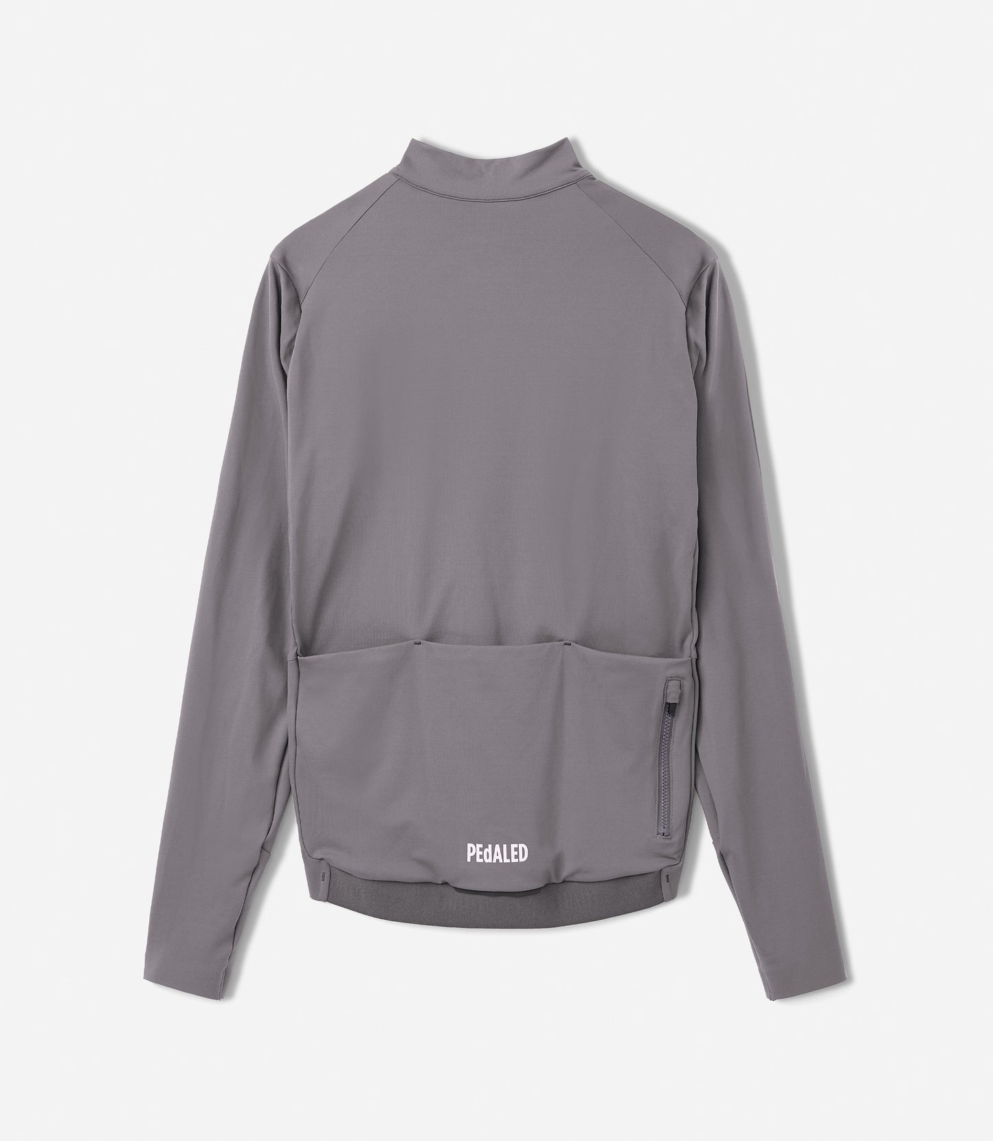 25WJSEL02PE_2_men cycling long sleeve jersey grey element back pedaled