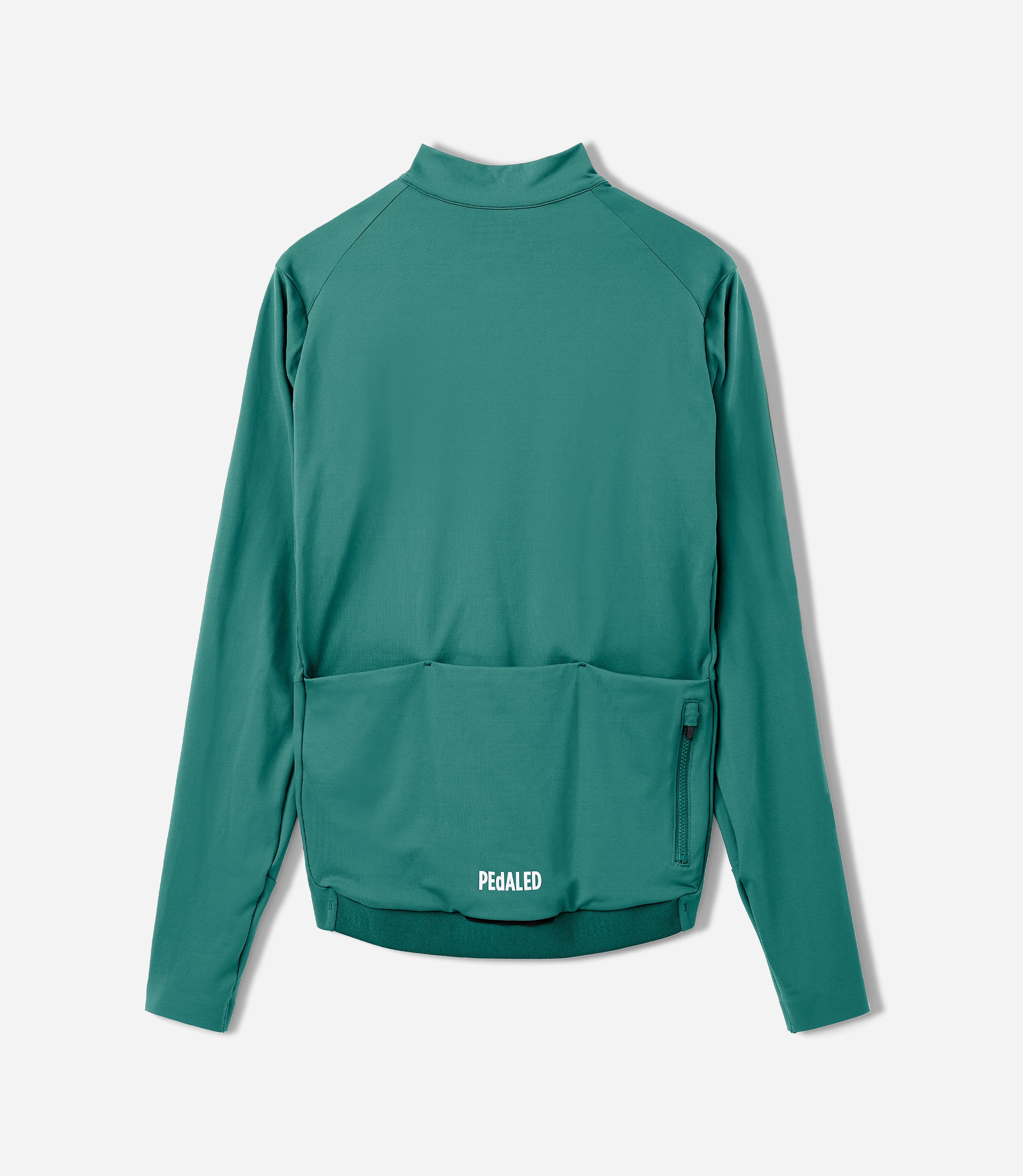 25WJSEL18PE_2_men cycling long sleeve jersey teal element back pedaled