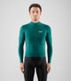 25WJSEL18PE_3_men cycling jersey long sleeve teal element total body front pedaled