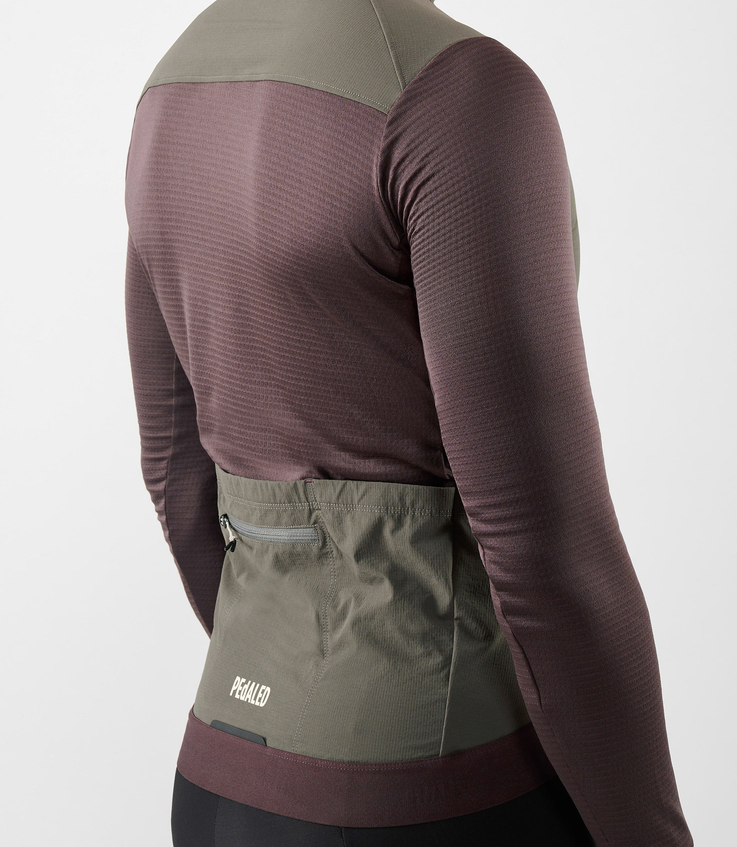25WMJOD0MPE_6_men cycling jersey windblock long sleeve raisin purple odyssey back pedaled