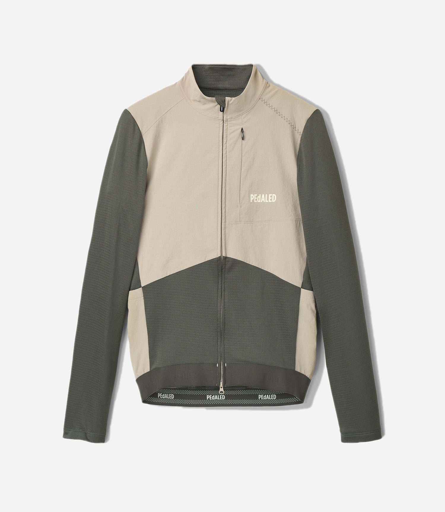 25WMJOD20PE_1_men cycling merino long sleeve jersey windblock grey ink odyssey front pedaled