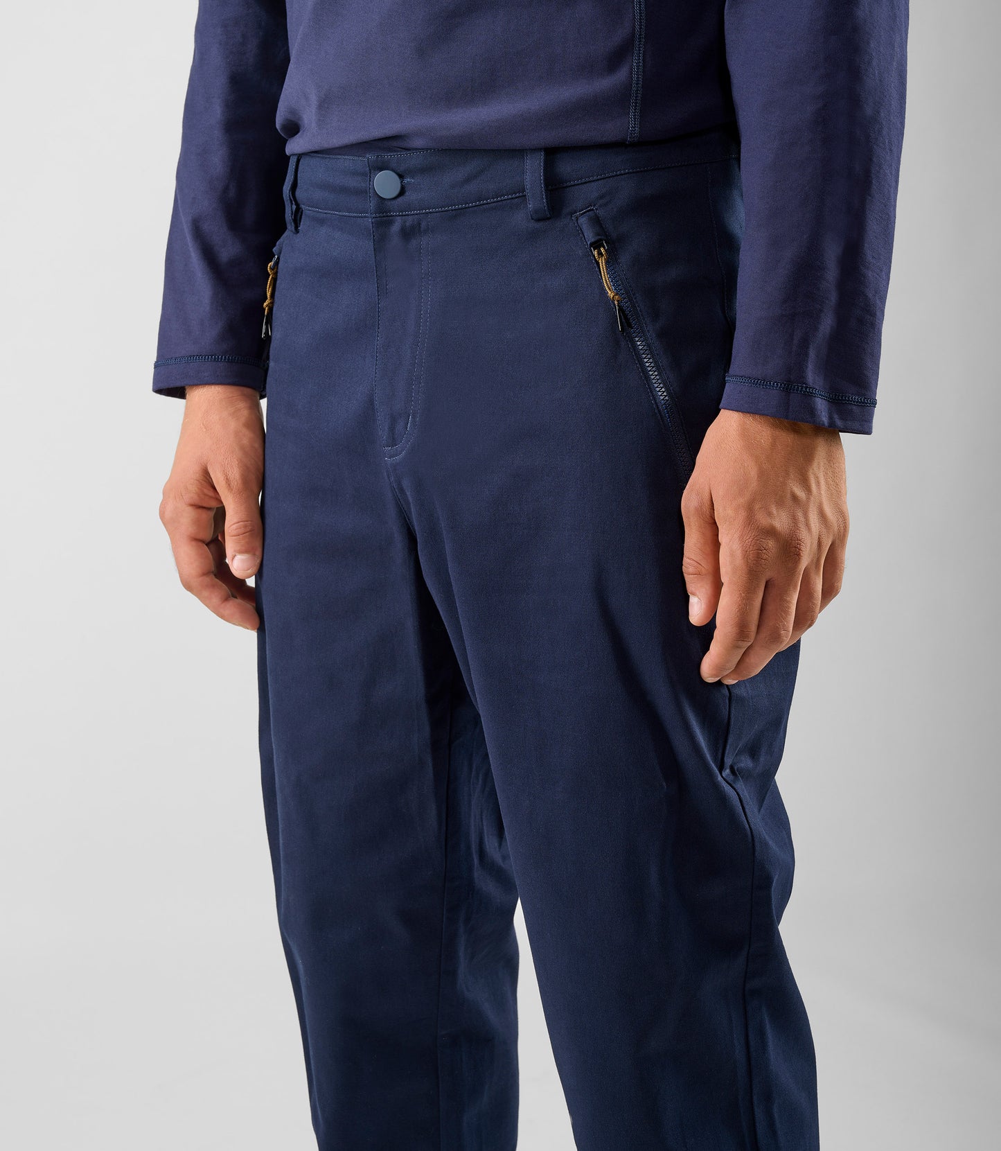 25WPALI74PE_7_urban pants dark navy lifewear fw24 front zip pedaled