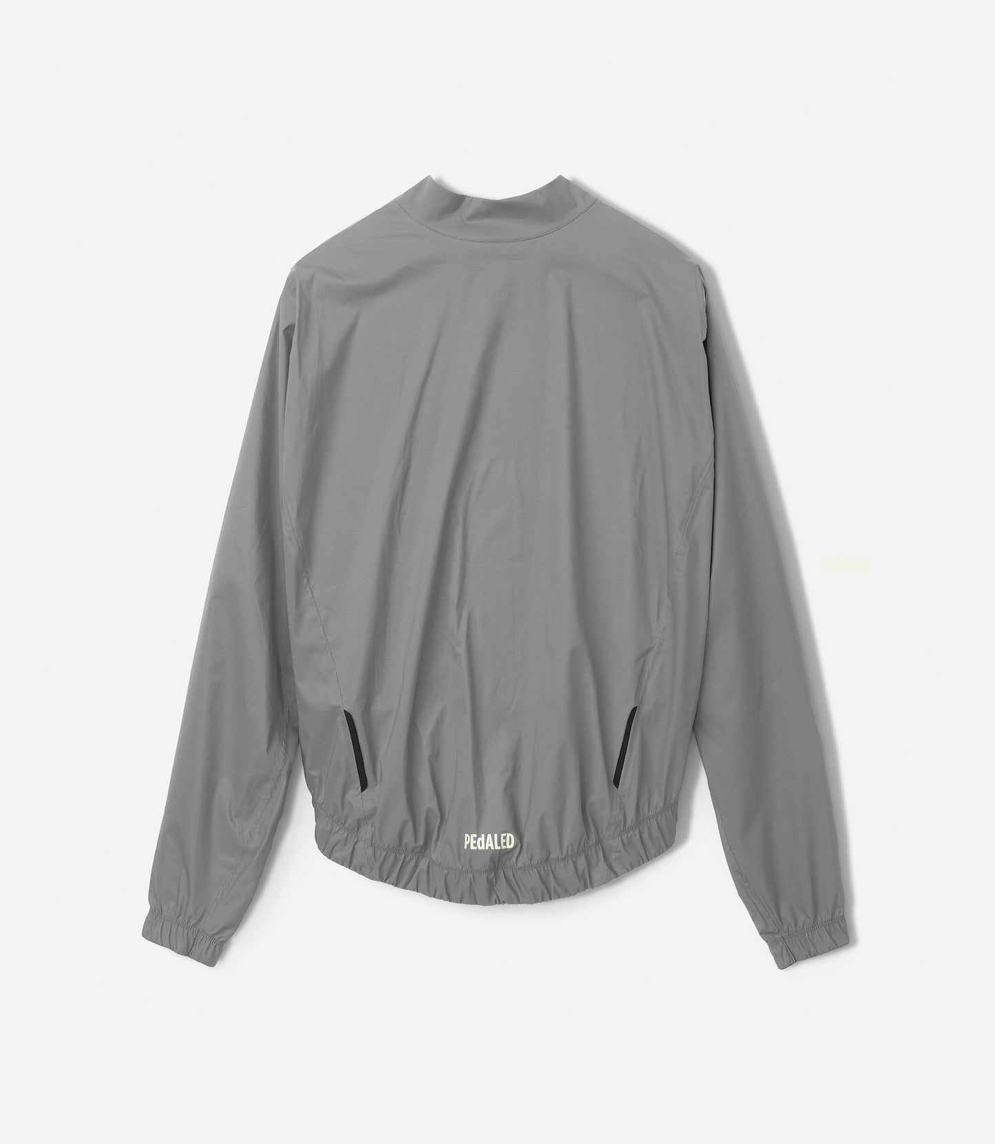 25WWJEL02PE_2_men cycling jacket waterproof grey element back pedaled