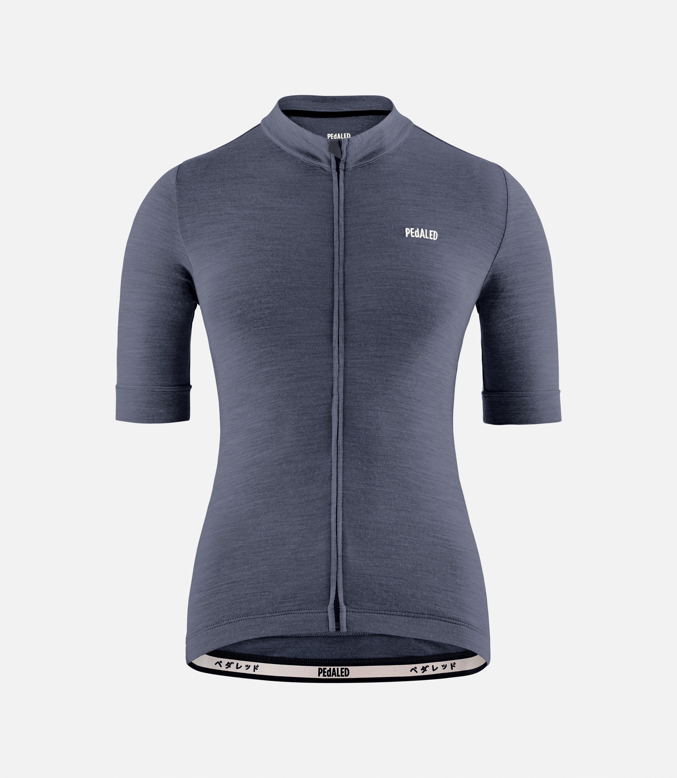 W3SJSEM74PE_1_women cycling jersey merino navy essential front pedaled