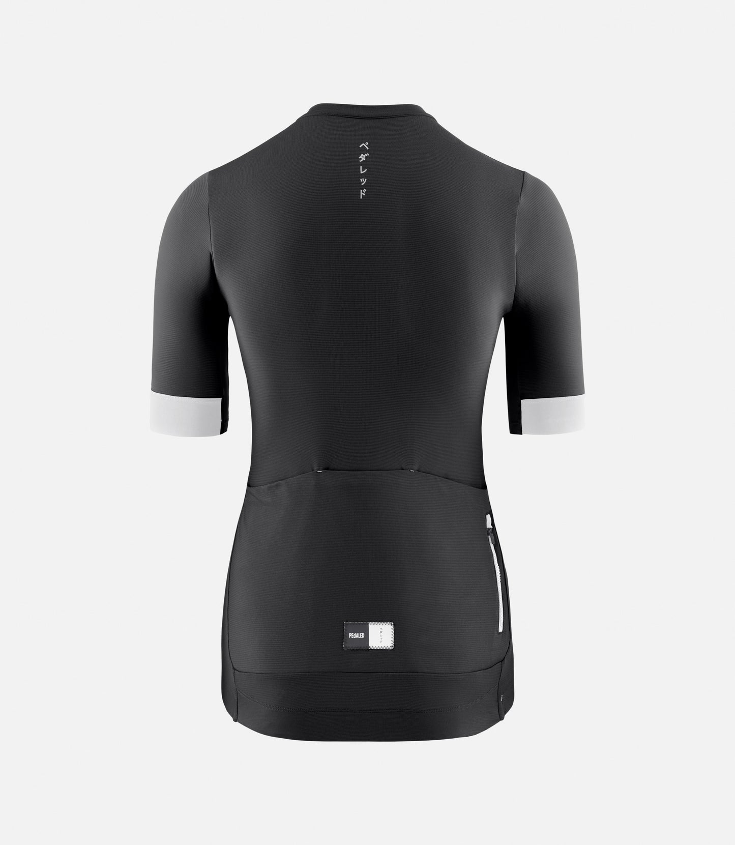 W3SJSES00PE_2_women cycling jersey black essential back pedaled