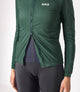 W3WAJEE78PE_5_women cycling jacket alpha green essential double zip pedaled