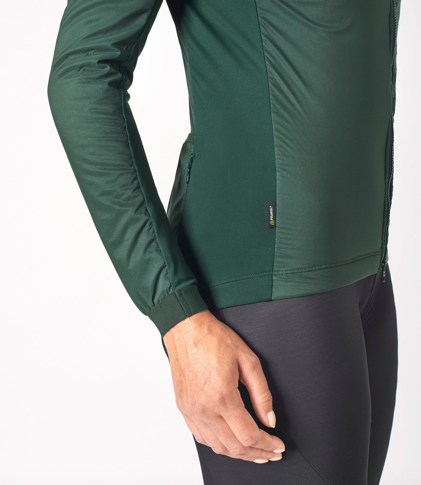 W3WAJEE78PE_7_women cycling jacket alpha green essential cuff pedaled