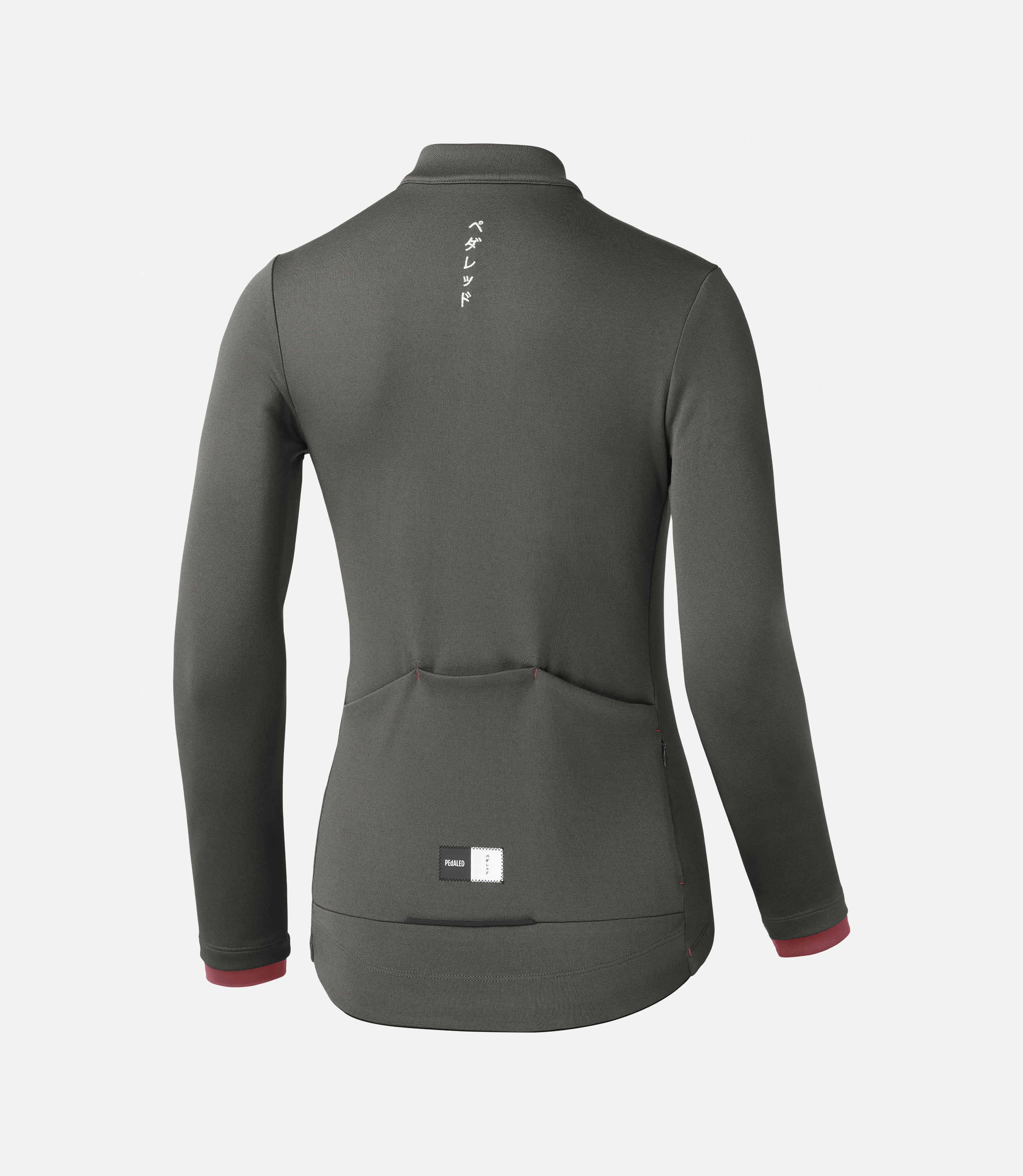 Women's Grey Merino Cycling Long Sleeve Jersey | PEdALED